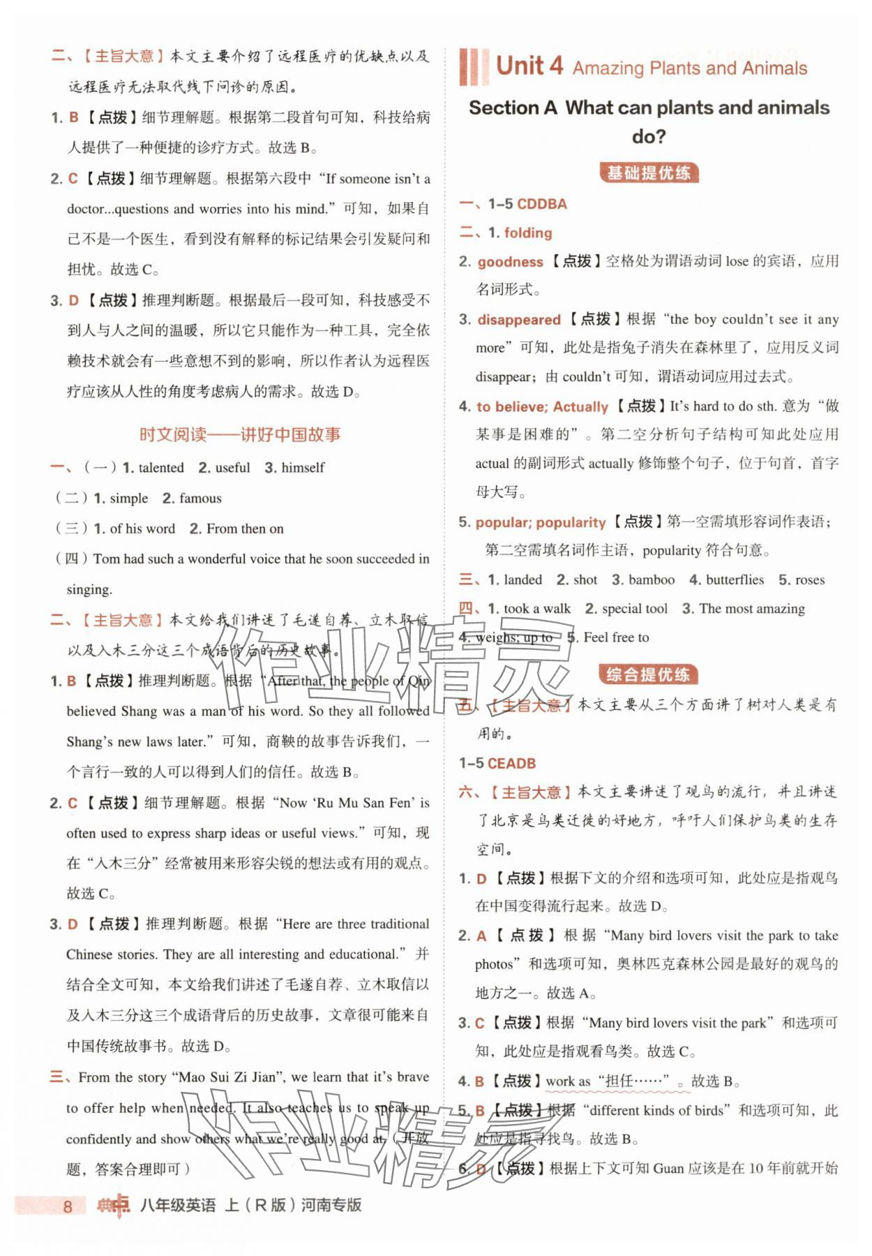 2025年綜合應用創新題典中點八年級英語上冊人教版河南專版 第8頁