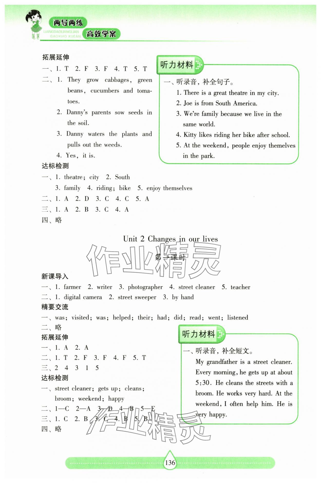 2024年新課標兩導兩練高效學案六年級英語下冊滬教版 第2頁