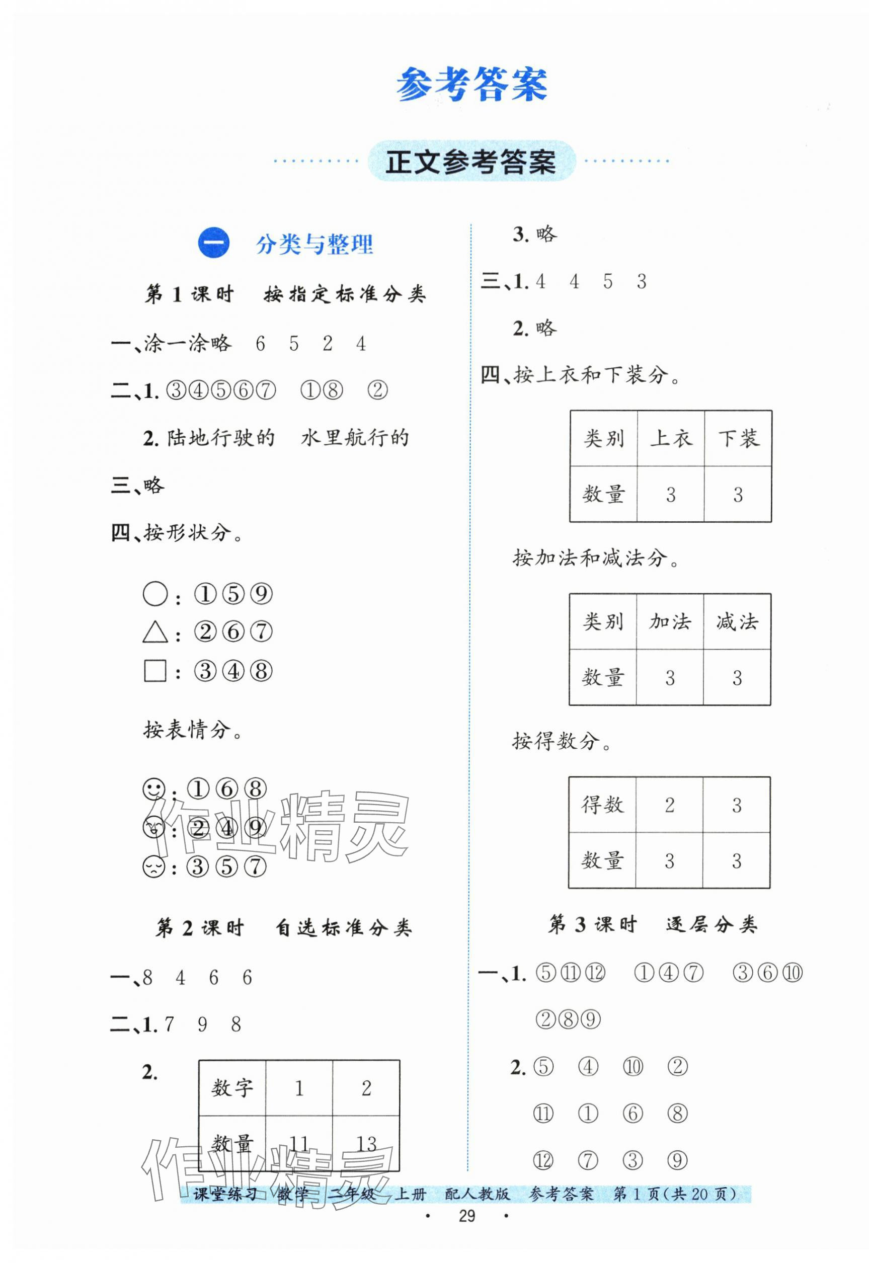 2025年课堂练习二年级数学上册人教版 第1页