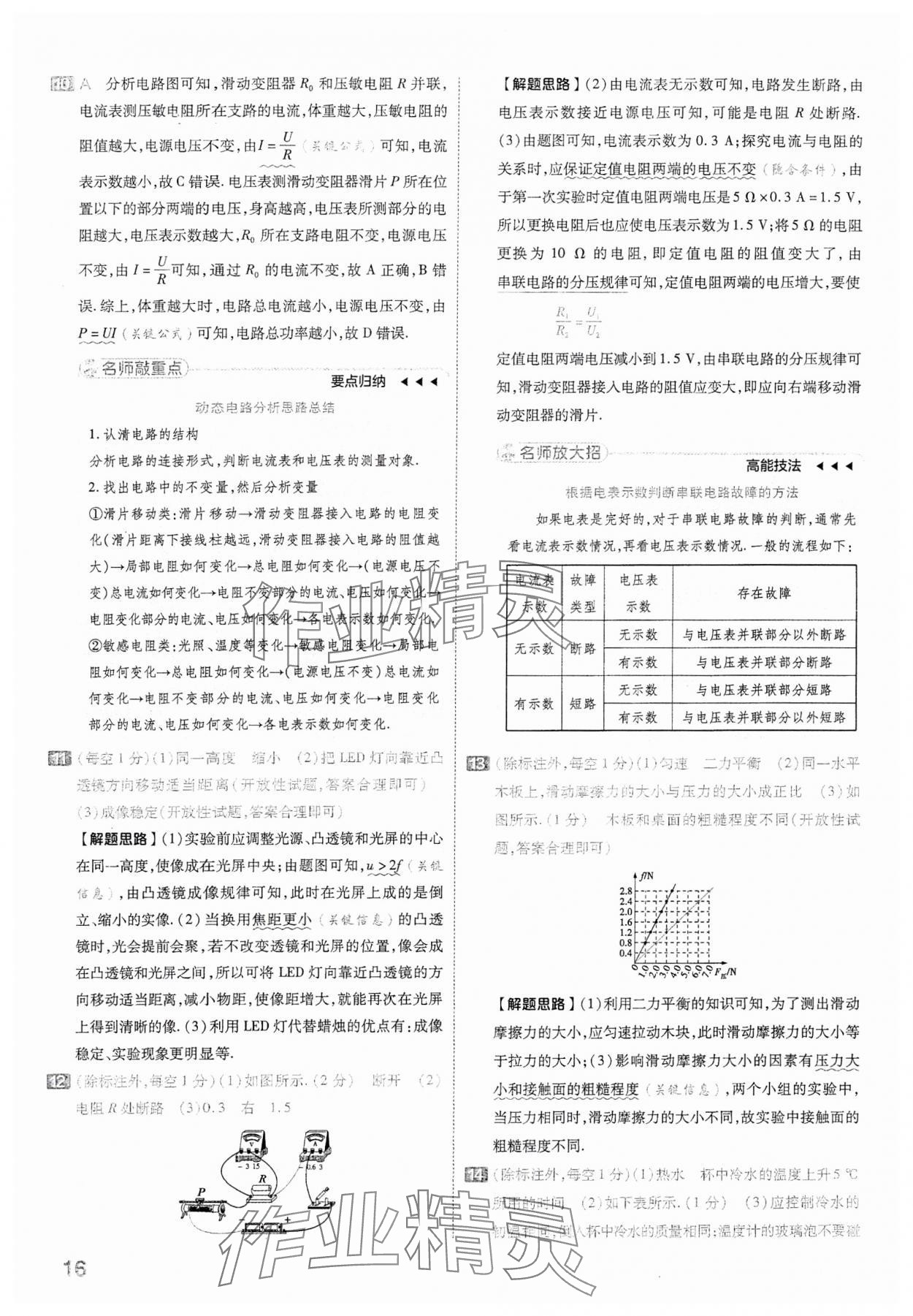 2024年金考卷中考45套匯編物理山西專版 參考答案第16頁