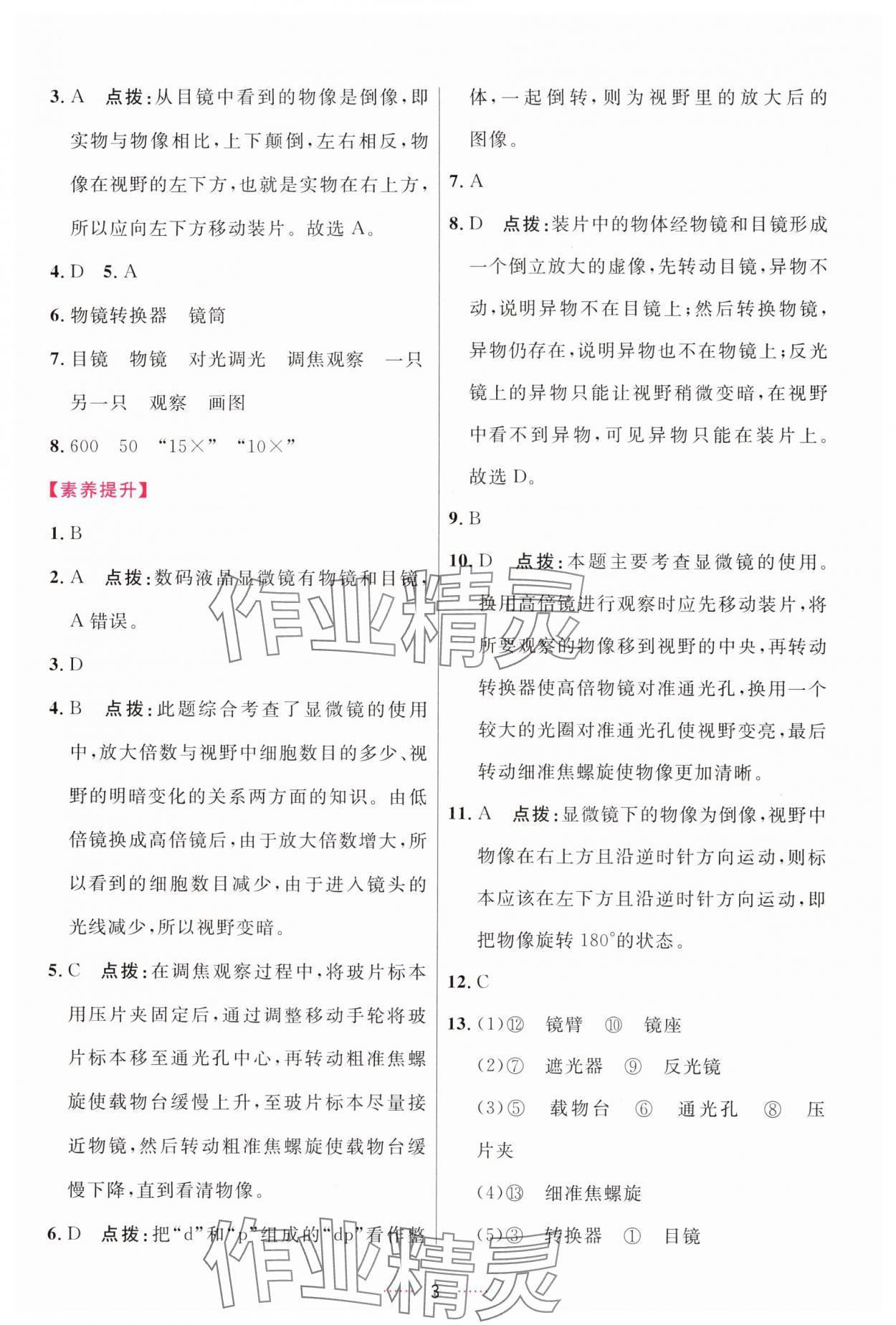 2025年三維數(shù)字課堂七年級(jí)生物上冊(cè)人教版 第3頁(yè)