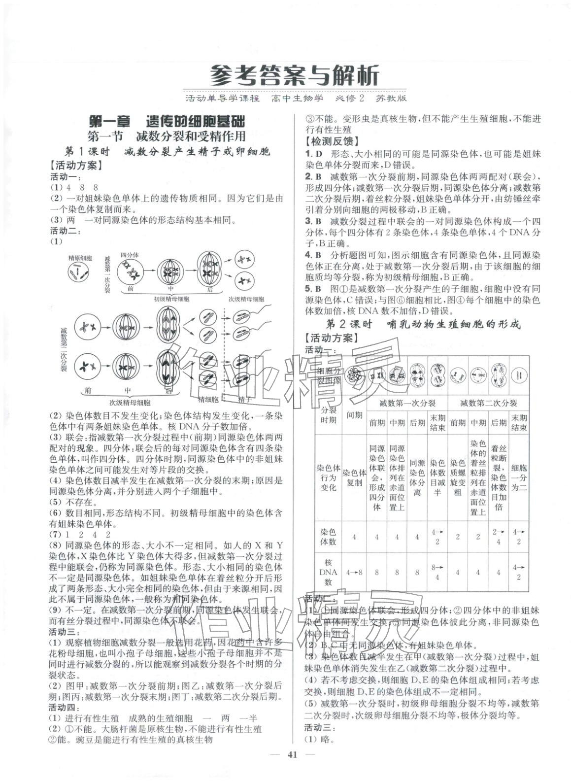 2025年活動單導學課程高中生物必修第二冊蘇教版&nbsp;第1頁