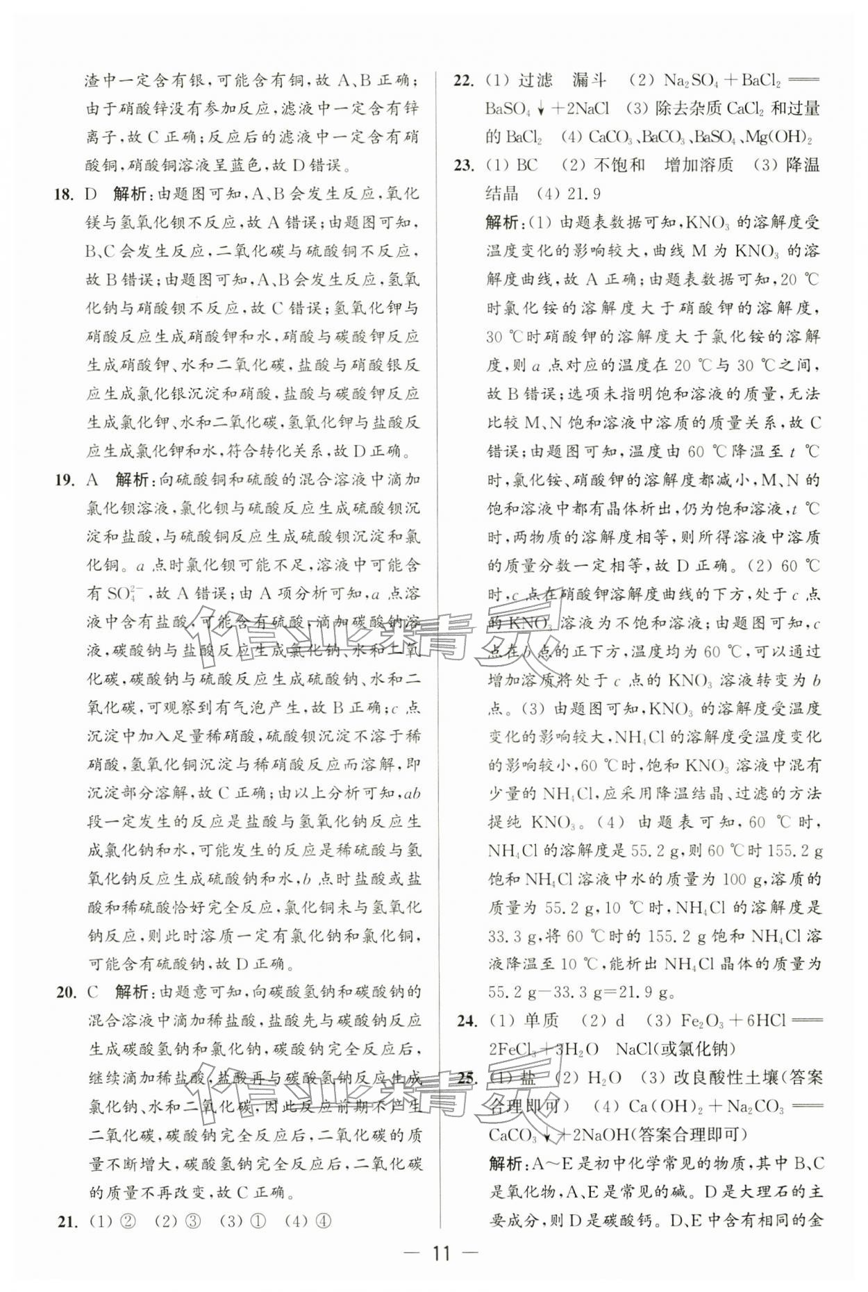 2026年亮点给力大试卷九年级化学下册沪教版&nbsp;第11页