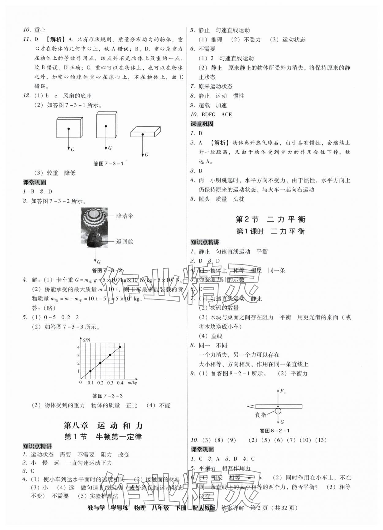 2024年教與學(xué)學(xué)導(dǎo)練八年級物理下冊人教版 第2頁