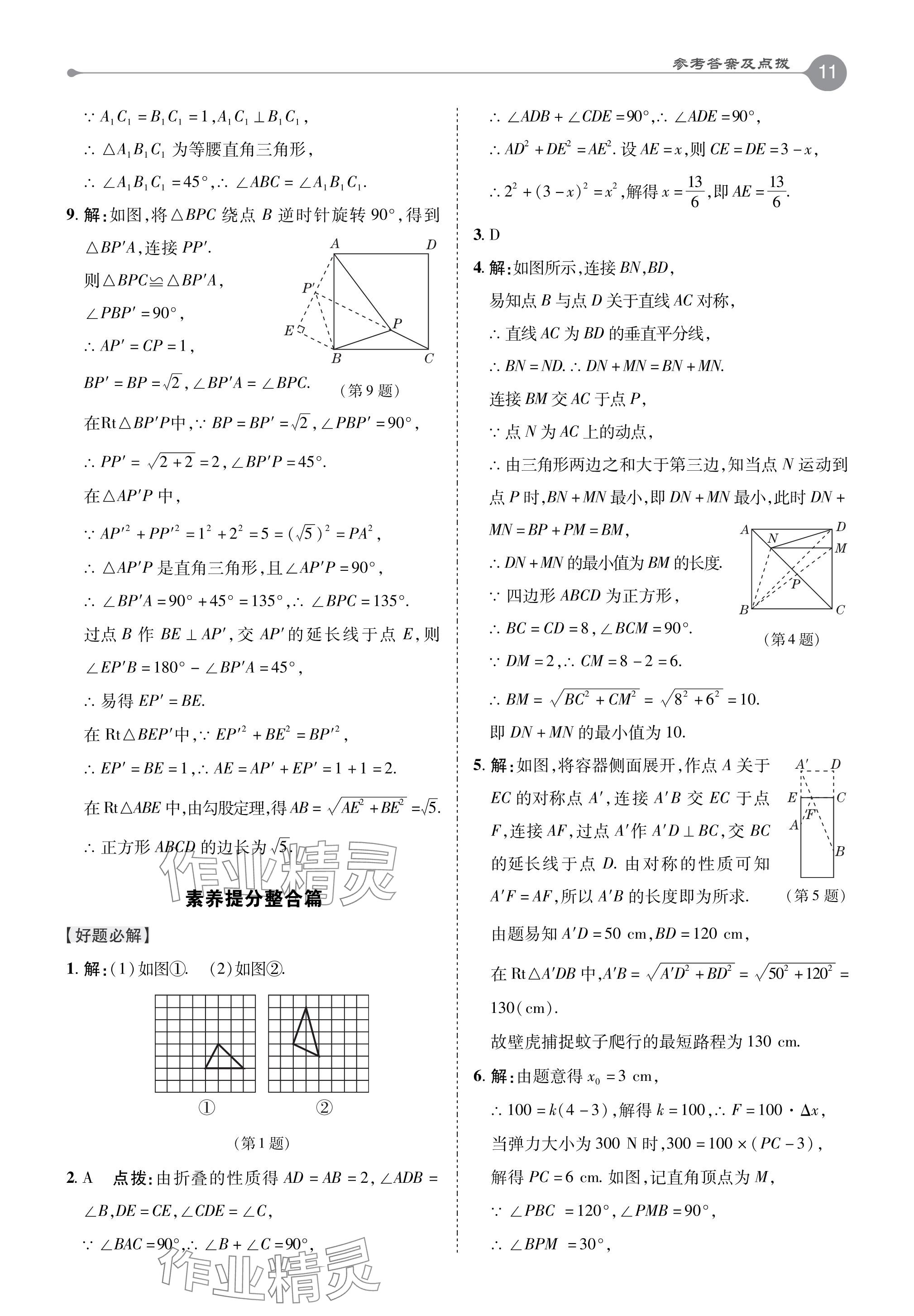 2024年特高級教師點(diǎn)撥八年級數(shù)學(xué)下冊滬科版 參考答案第11頁