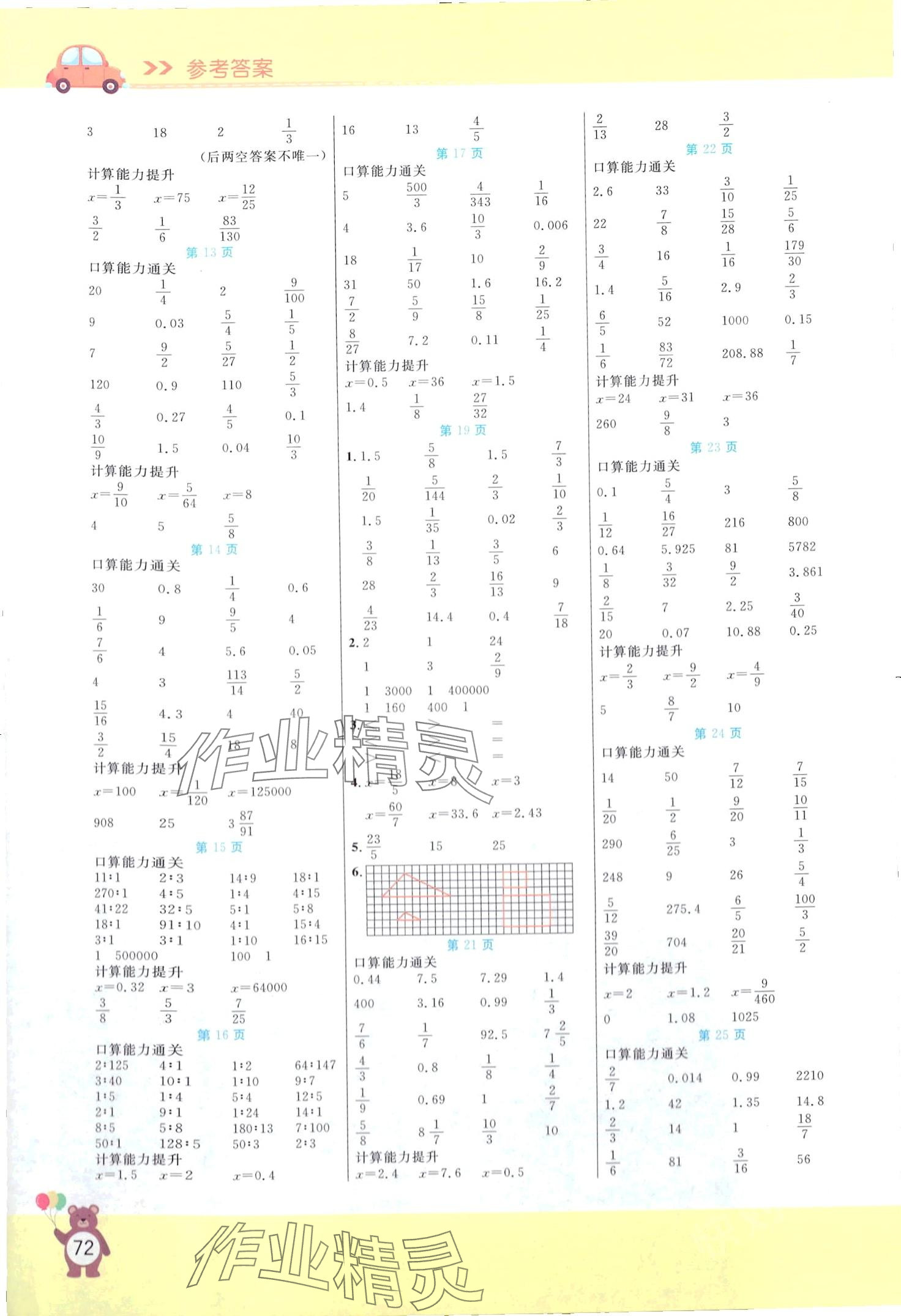 2024年揚(yáng)帆文化星級口算天天練六年級數(shù)學(xué)下冊北師大版 第2頁