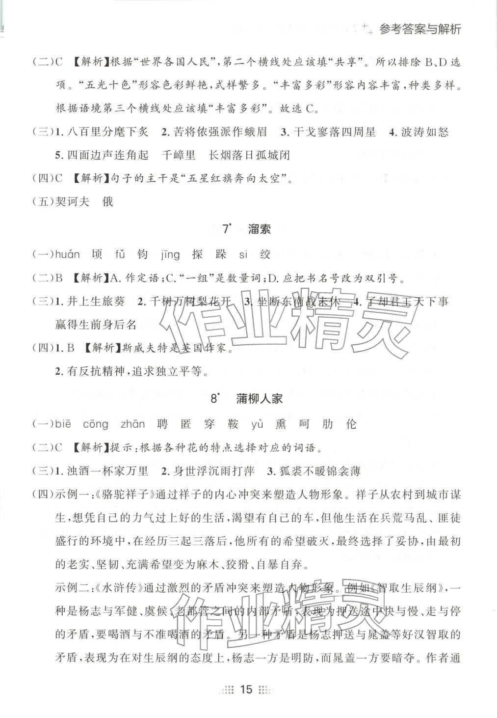2025年点石成金金牌夺冠九年级语文全一册人教版辽宁专版&nbsp;第15页