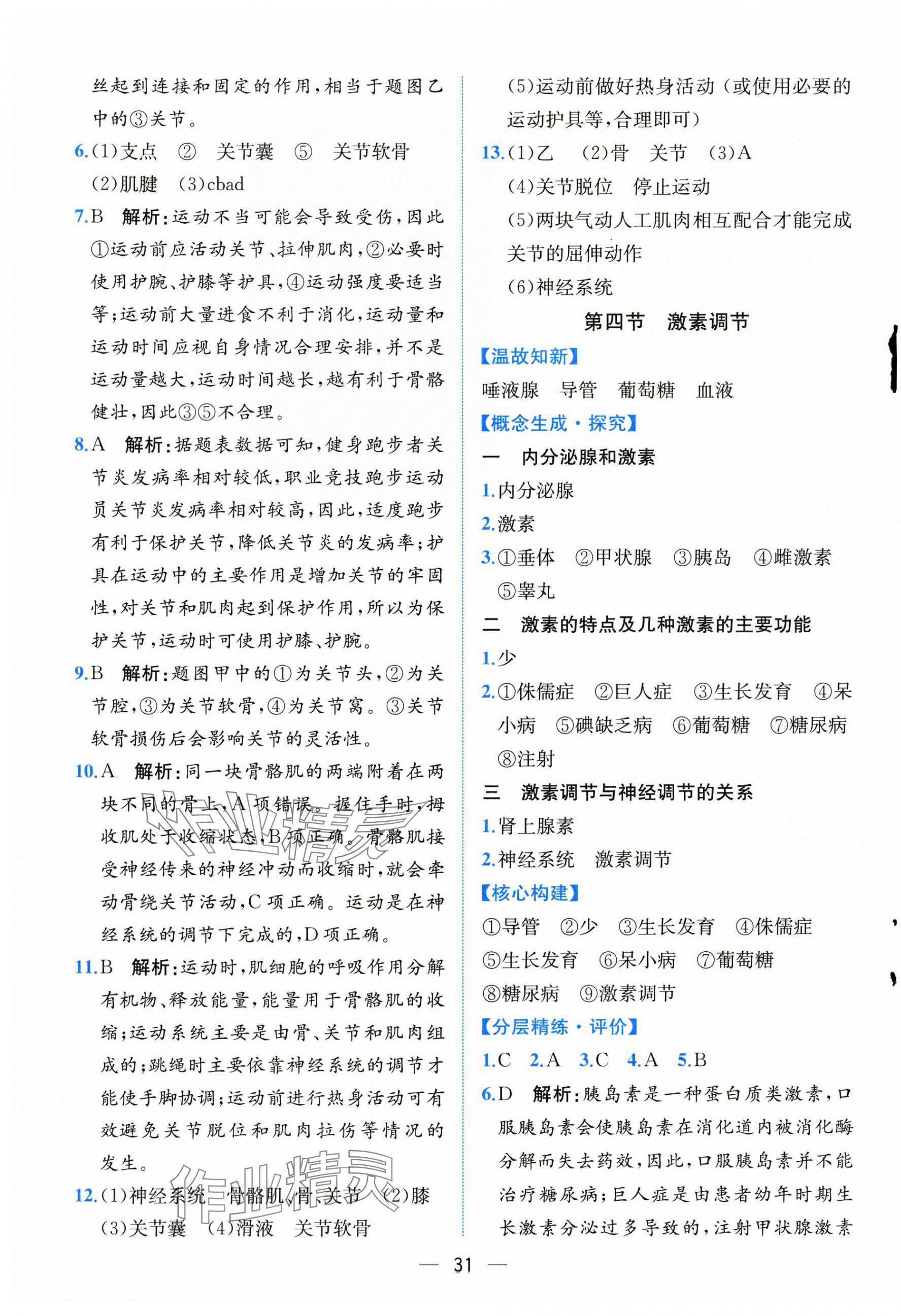 2025年课时练人民教育出版社八年级生物上册人教版 第7页