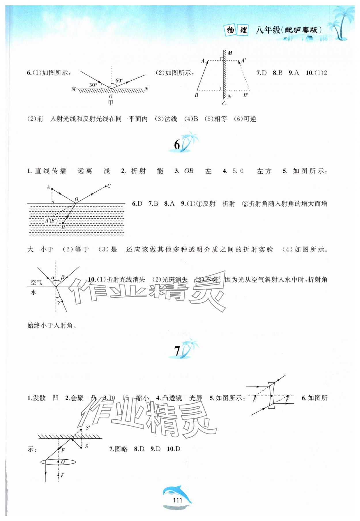 2025年暑假作業(yè)黃山書社八年級(jí)物理滬粵版 參考答案第2頁(yè)