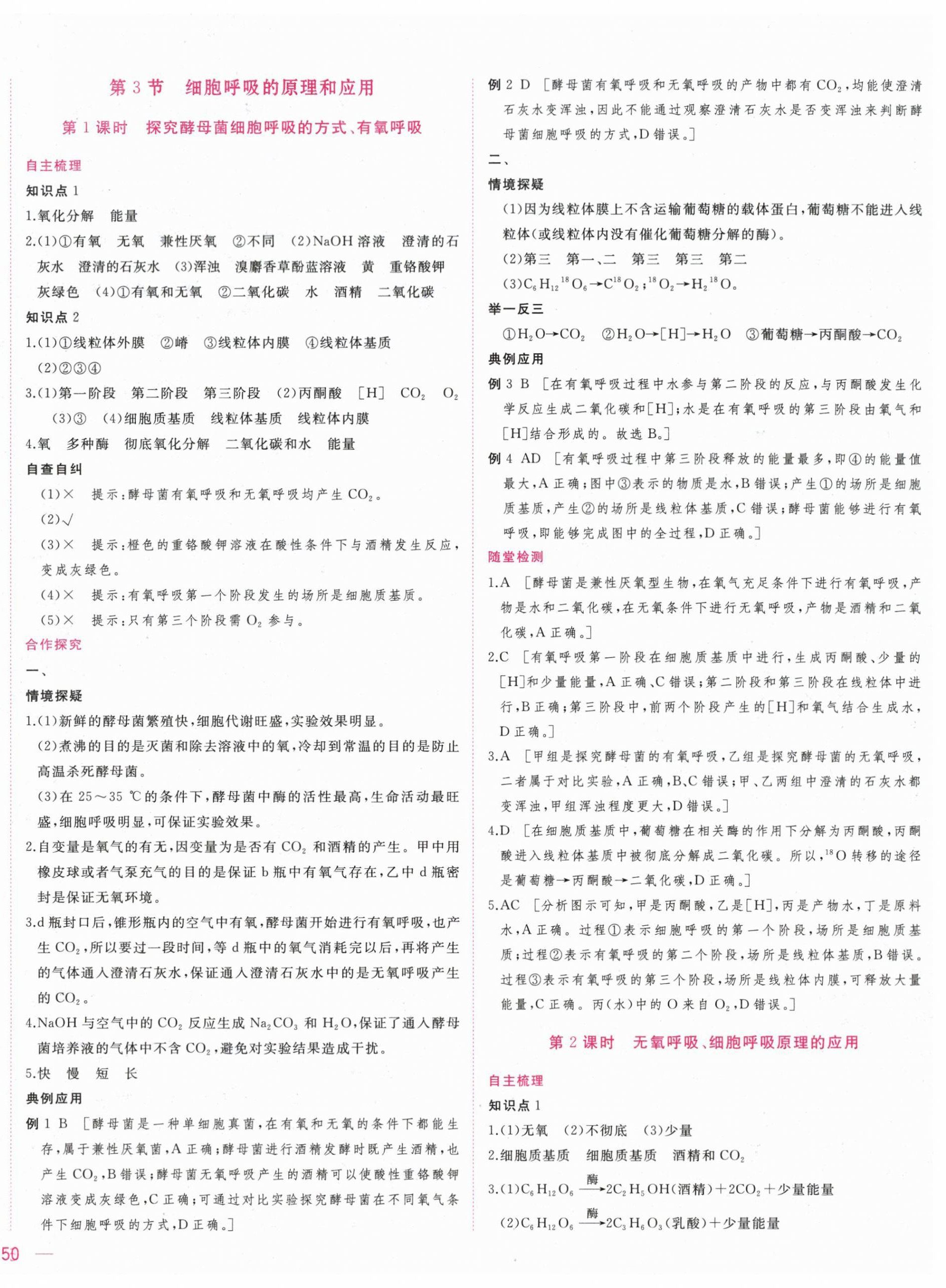 2025年三維隨堂精練高中生物必修1人教版 第20頁