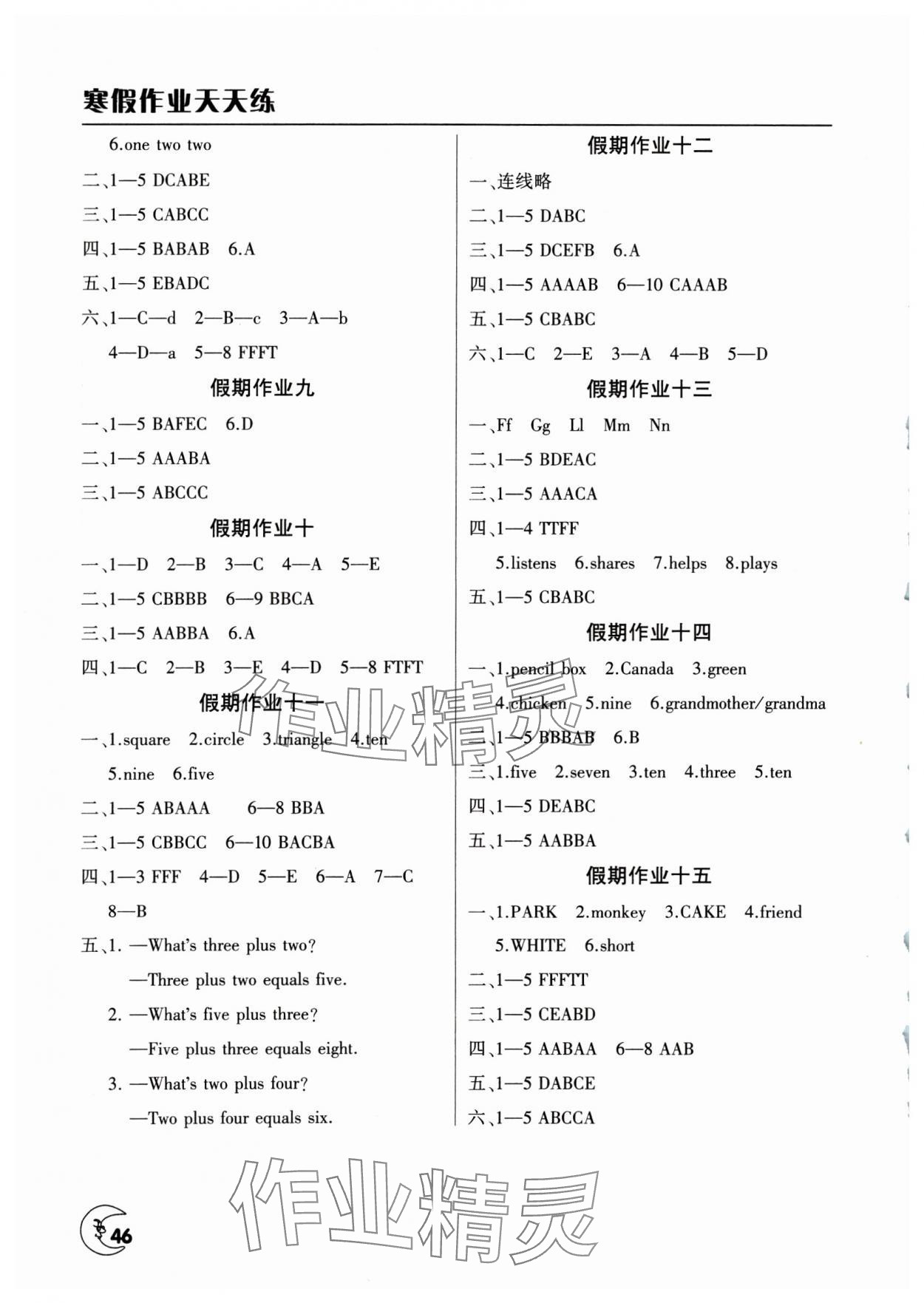 2025年寒假作业天天练文心出版社三年级英语科普版 第2页