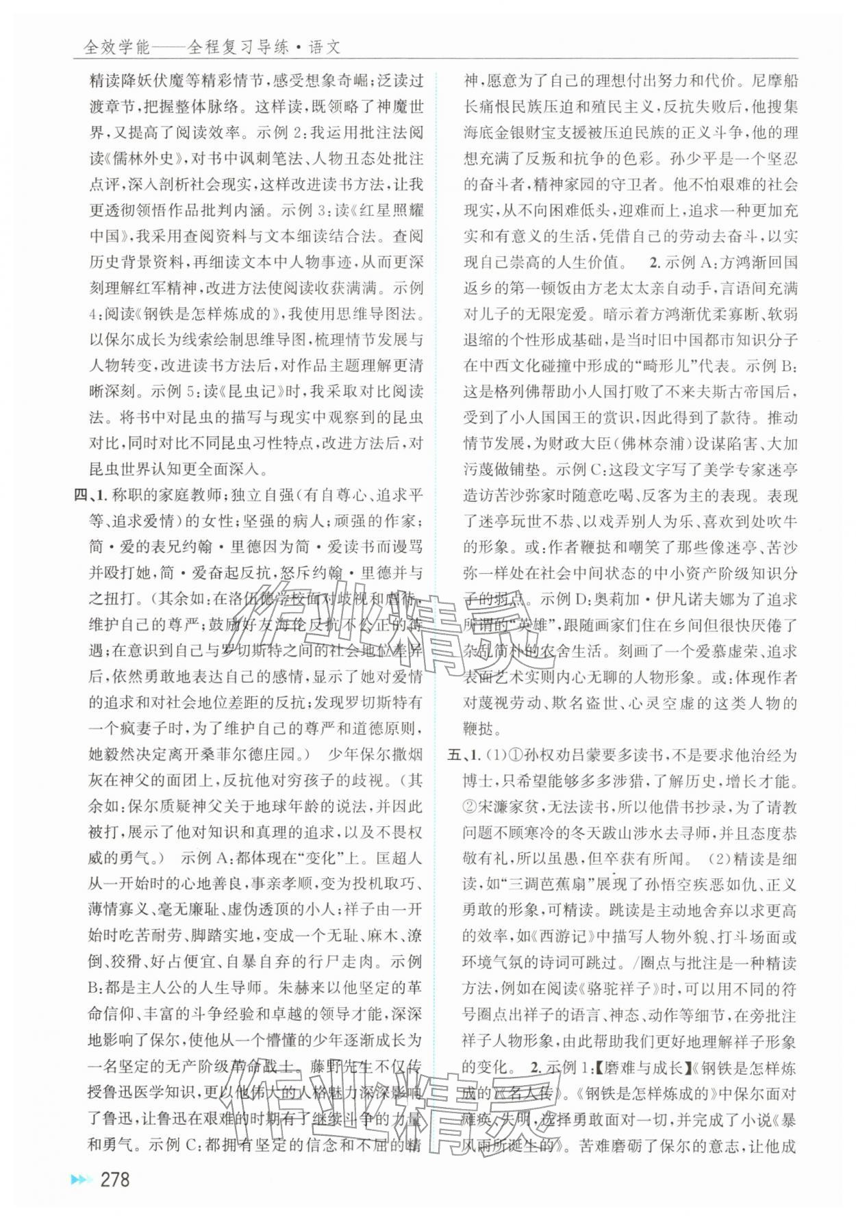 2026年全效学能全程复习导练中考语文&nbsp;第8页