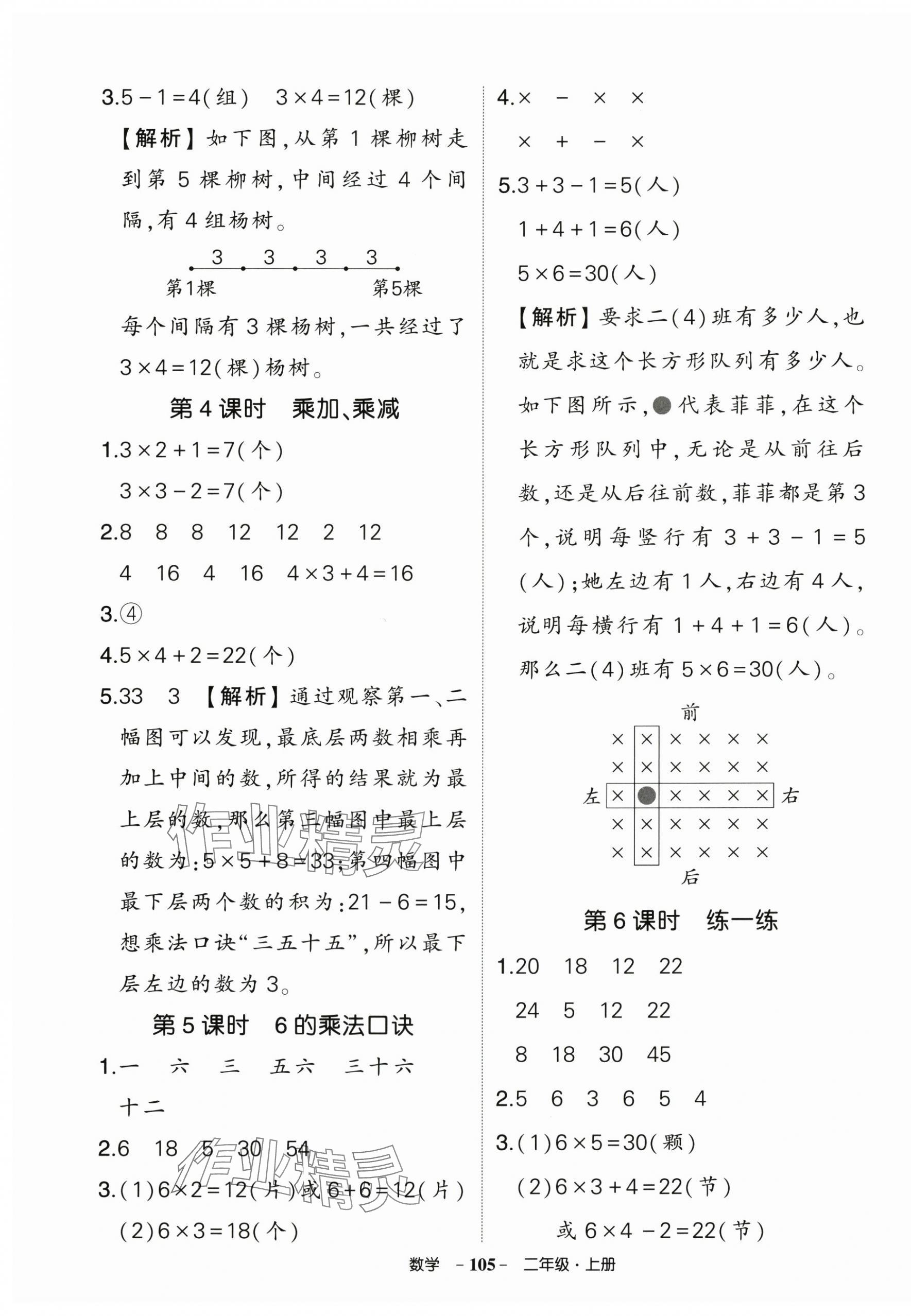 2025年狀元成才路創(chuàng)優(yōu)作業(yè)100分二年級數(shù)學(xué)上冊人教版湖南專版 參考答案第5頁