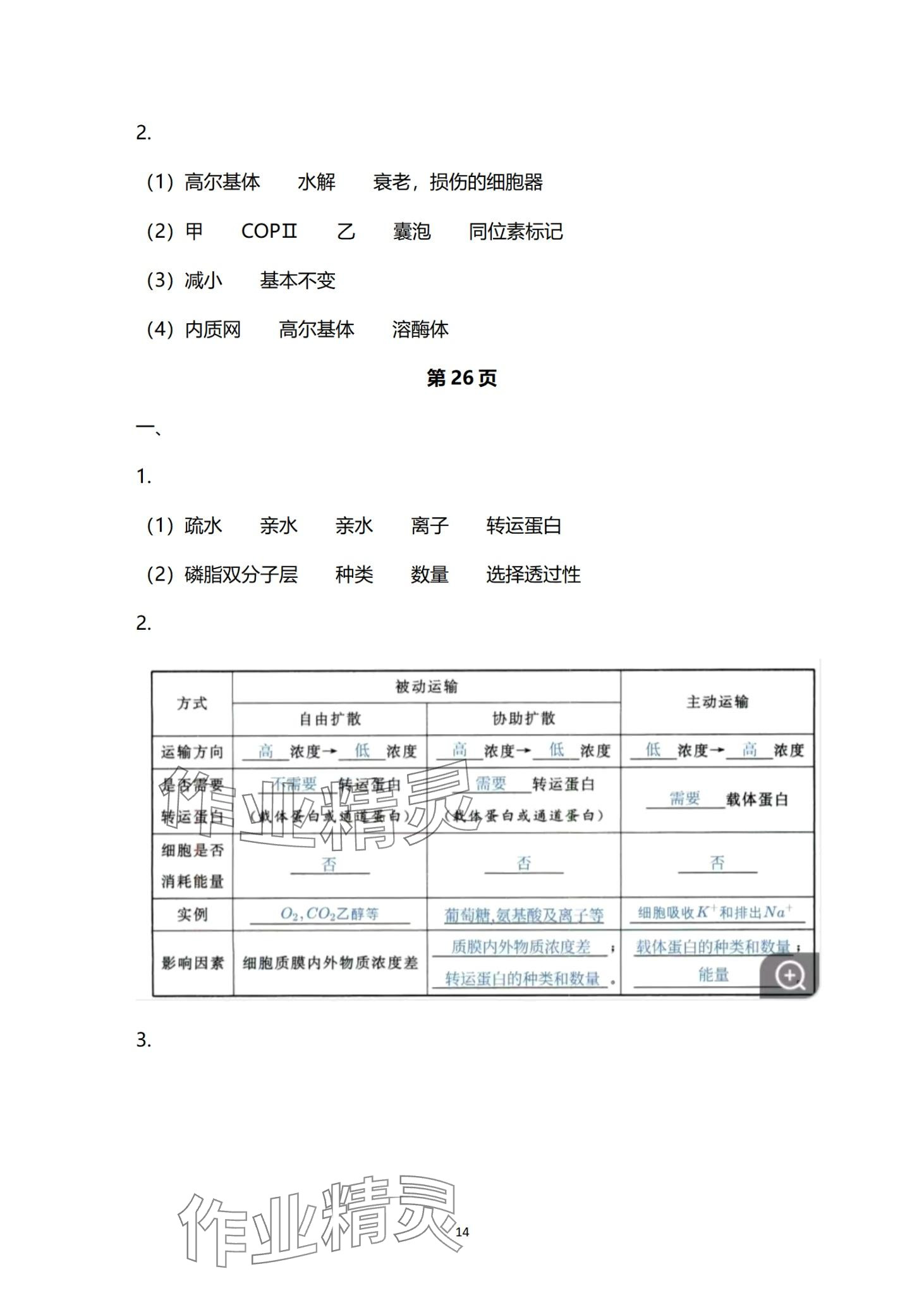 2024年新学案轻松合格考高中生物沪教版&nbsp;第14页
