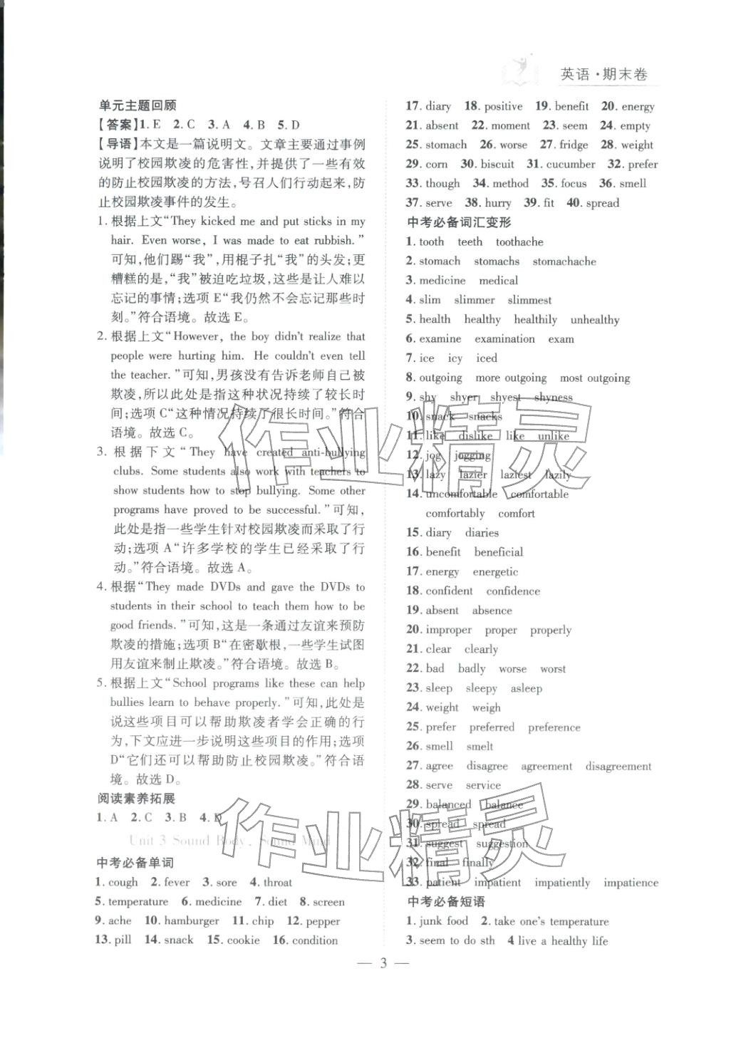 2025年刷考点期末必刷卷八年级英语上册课标版河南专版&nbsp;第3页
