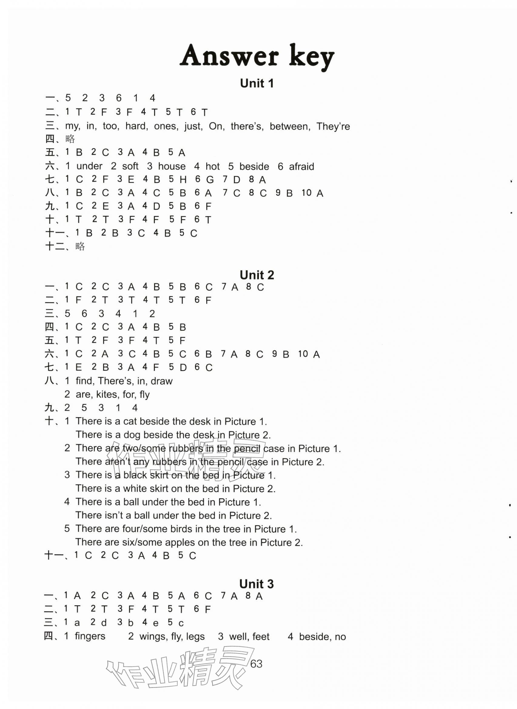 2025年课课练小学英语活页卷五年级上册译林版 参考答案第1页