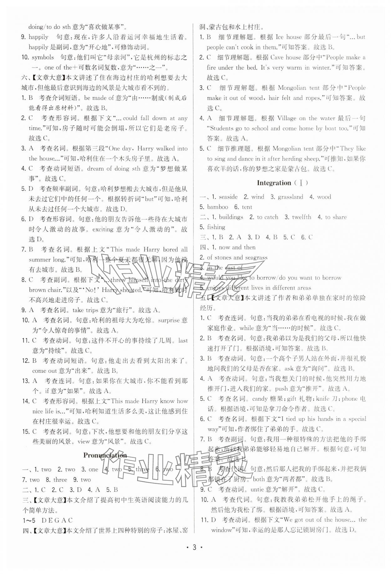 2025年領(lǐng)先一步三維提優(yōu)七年級英語下冊譯林版 第3頁