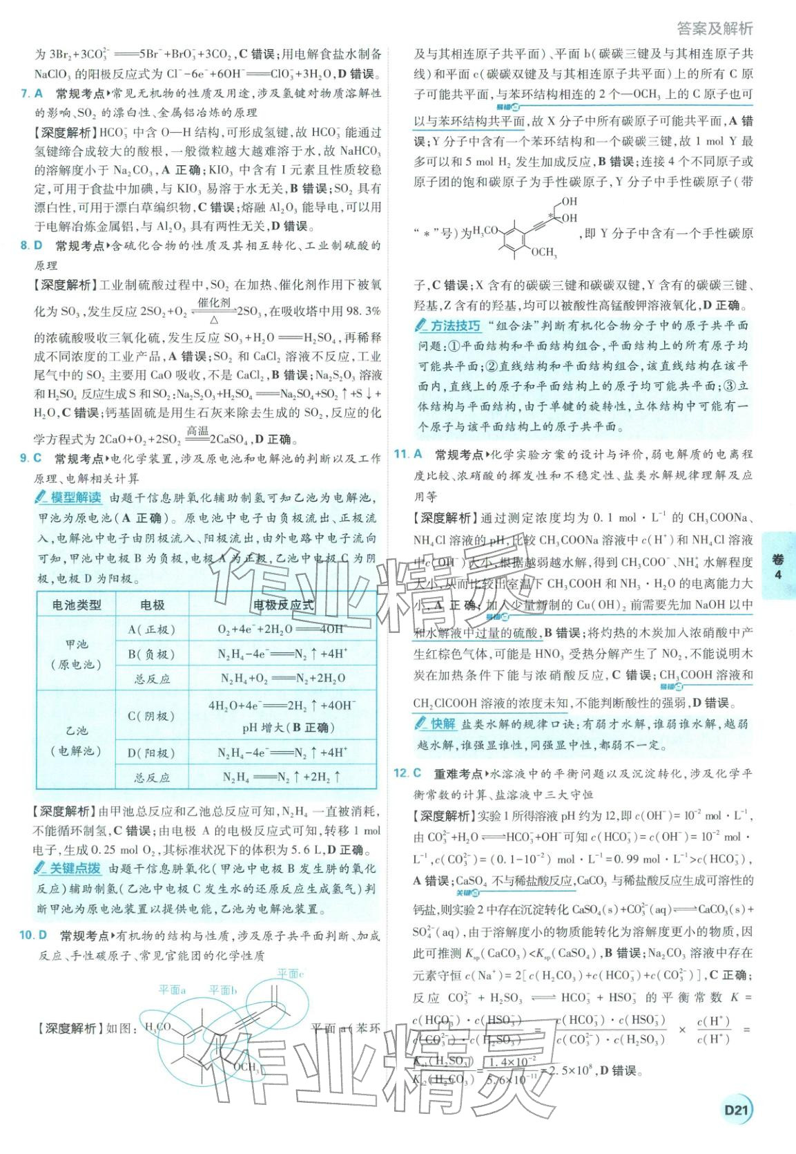 2026年理想樹圖書高考必刷卷42套模擬卷匯編高中化學全一冊通用版江蘇專版 第21頁
