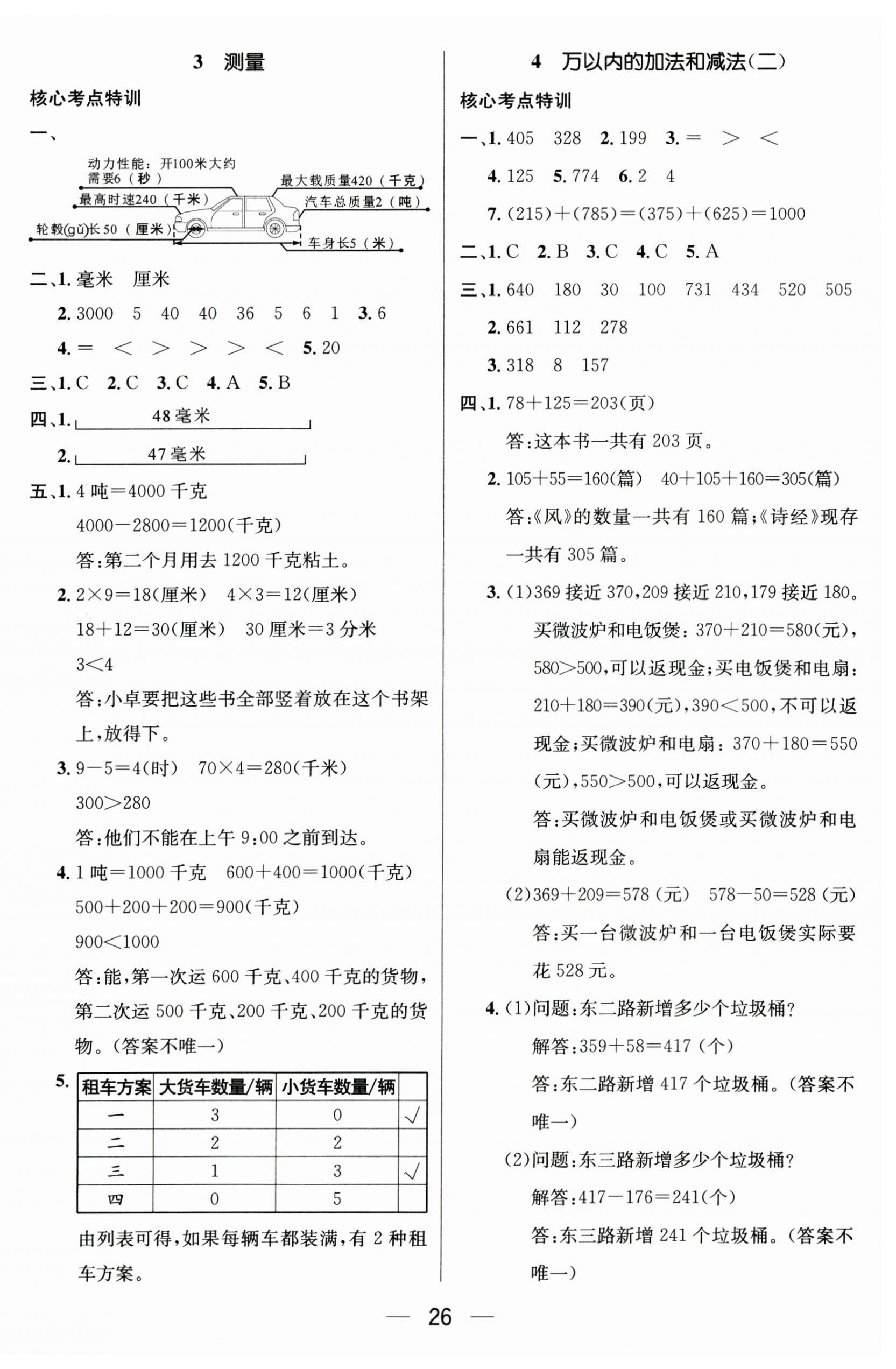 2025年鴻鵠志文化期末沖刺王寒假作業(yè)三年級數(shù)學(xué)人教版 參考答案第2頁