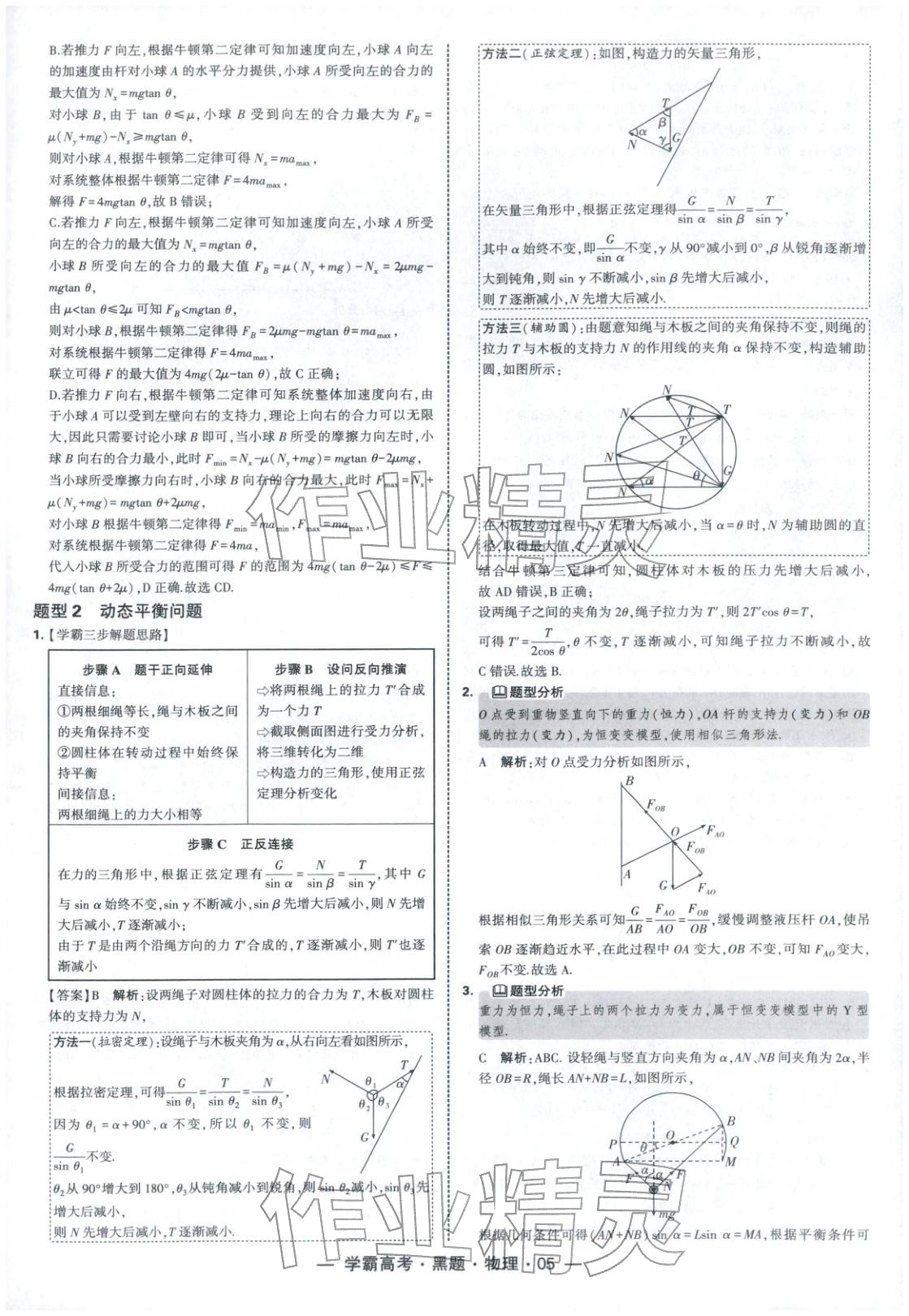 2025年學(xué)霸高考黑題物理人教版 參考答案第5頁