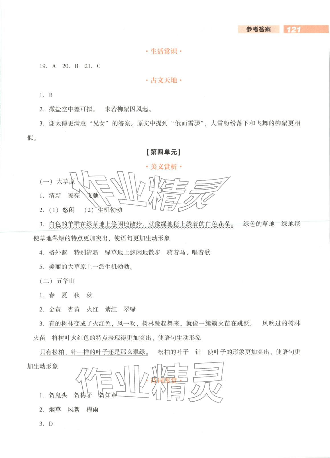 2025年遥遥领先核心素养提升四年级语文全一册人教版 第3页