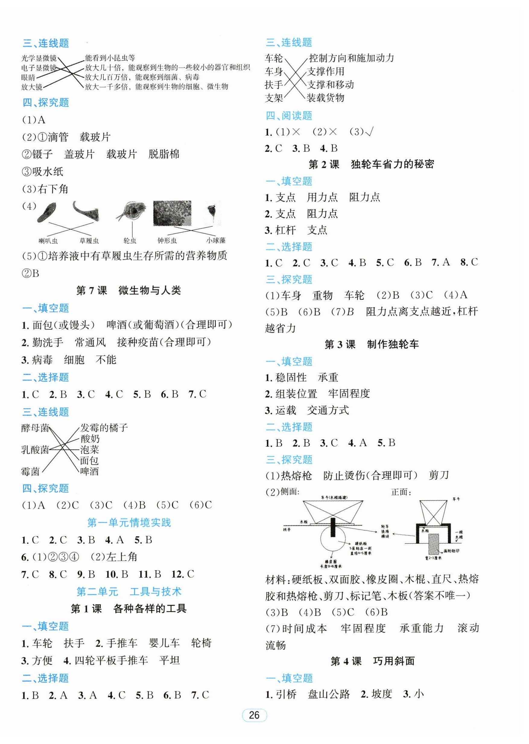 2026年励耘天天练五年级科学上册教科版&nbsp;第2页