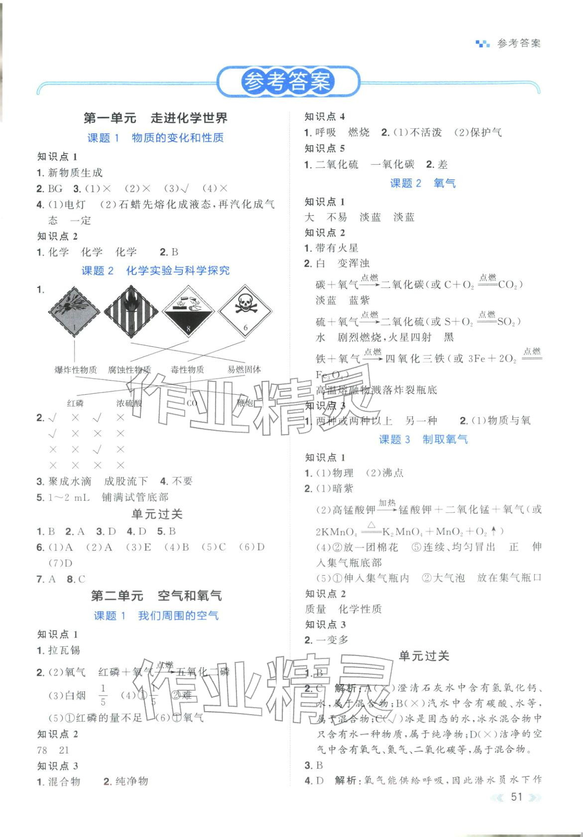 2025年知识大通关九年级化学全一册人教版 第1页