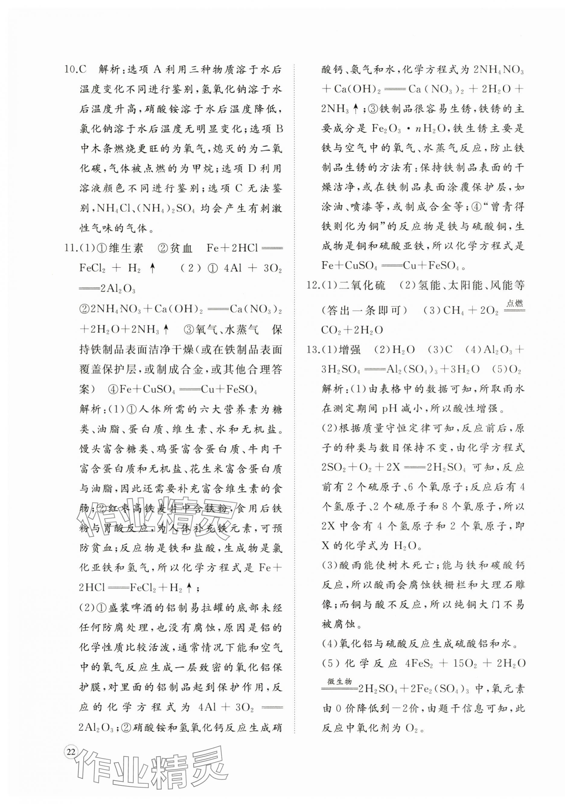 2024年精練課堂分層作業(yè)九年級(jí)化學(xué)下冊(cè)人教版 第11頁(yè)