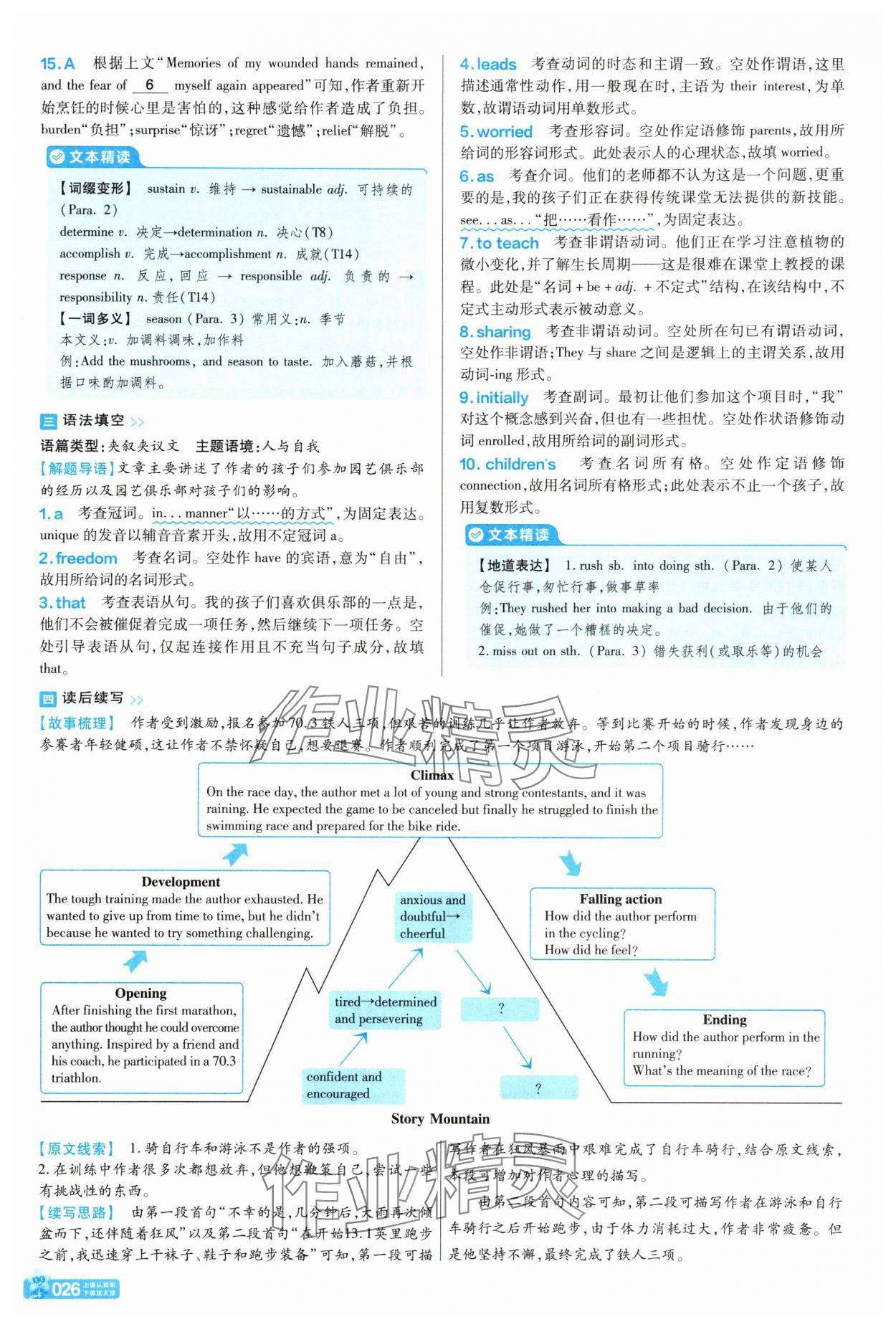 2025年天星教育金考卷一輪復習單元滾動雙測卷英語&nbsp;參考答案第26頁