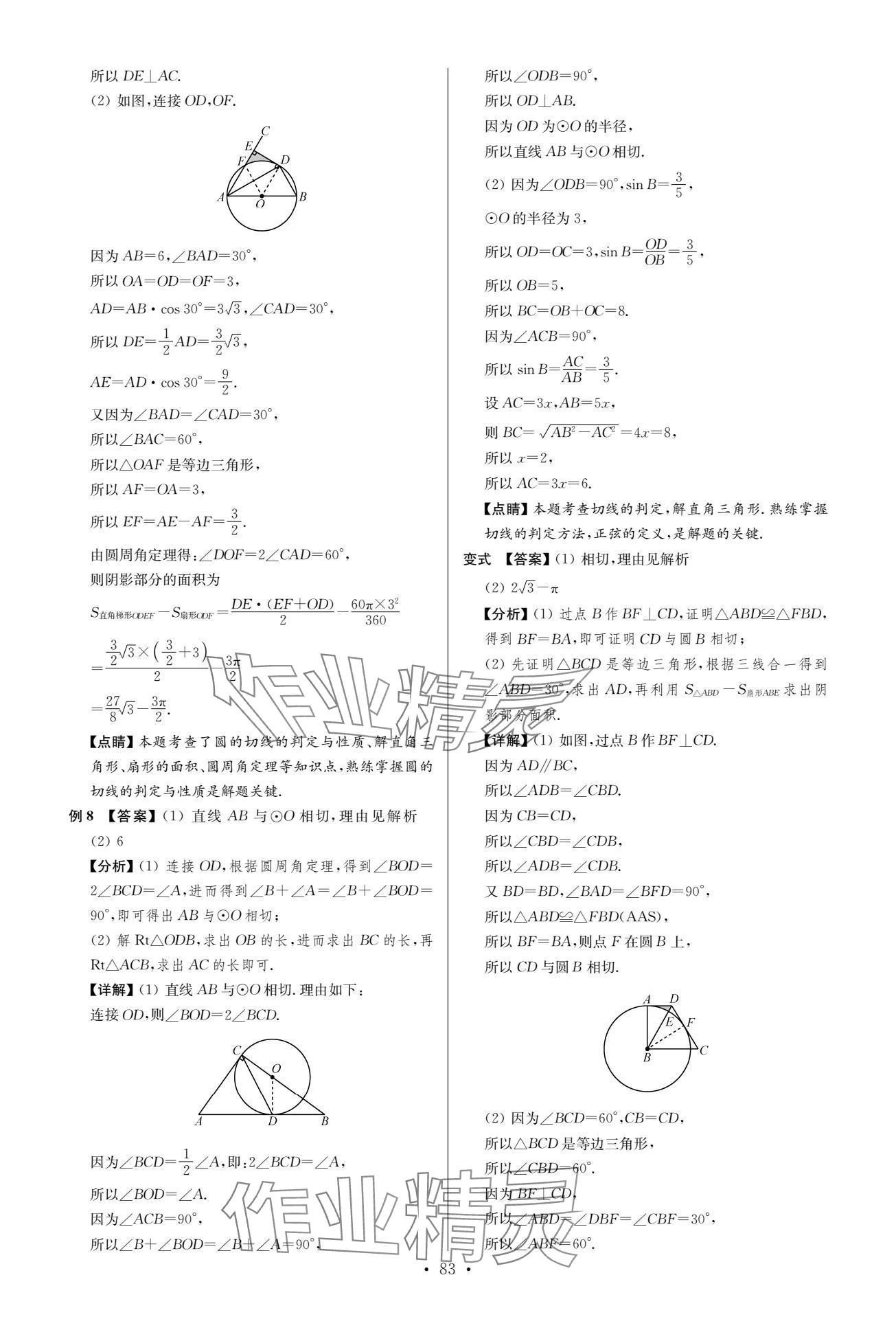 2024年中考復(fù)習(xí)奪冠寶典數(shù)學(xué)江蘇專版 參考答案第83頁