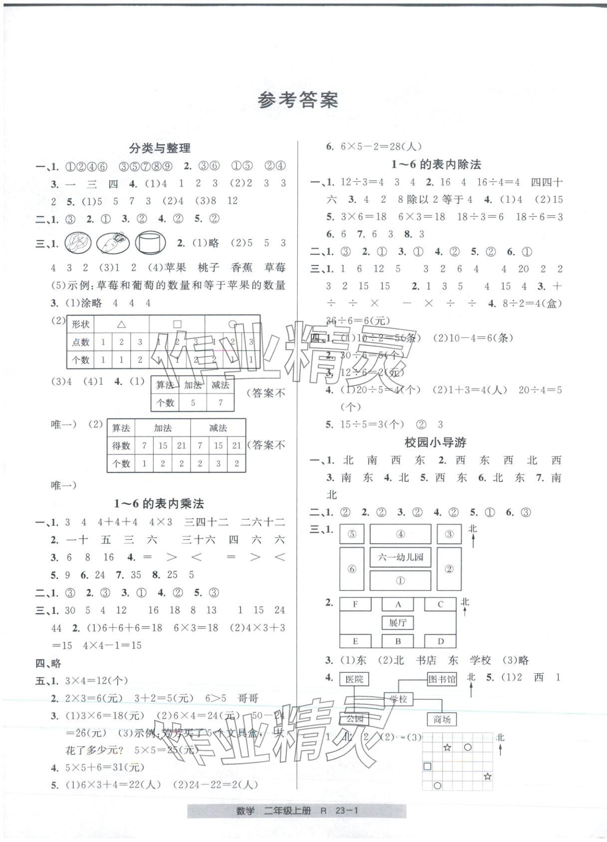 2025年期末直通车二年级数学上册人教版 第1页