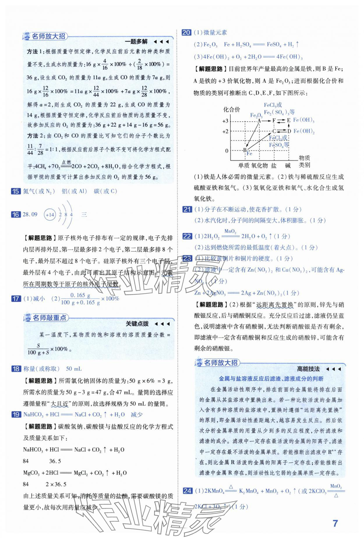 2024年金考卷45套匯編化學(xué)河南專版 第7頁(yè)