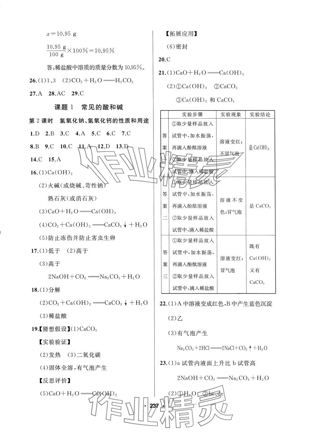 2024年试题优化课堂同步九年级化学全一册人教版五四制 第7页