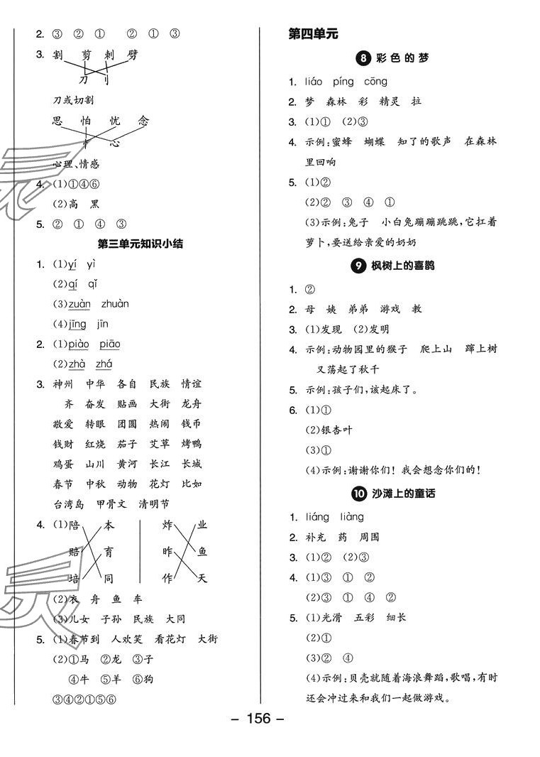 2024年全品學(xué)練考二年級(jí)語文下冊人教版福建專版 第4頁