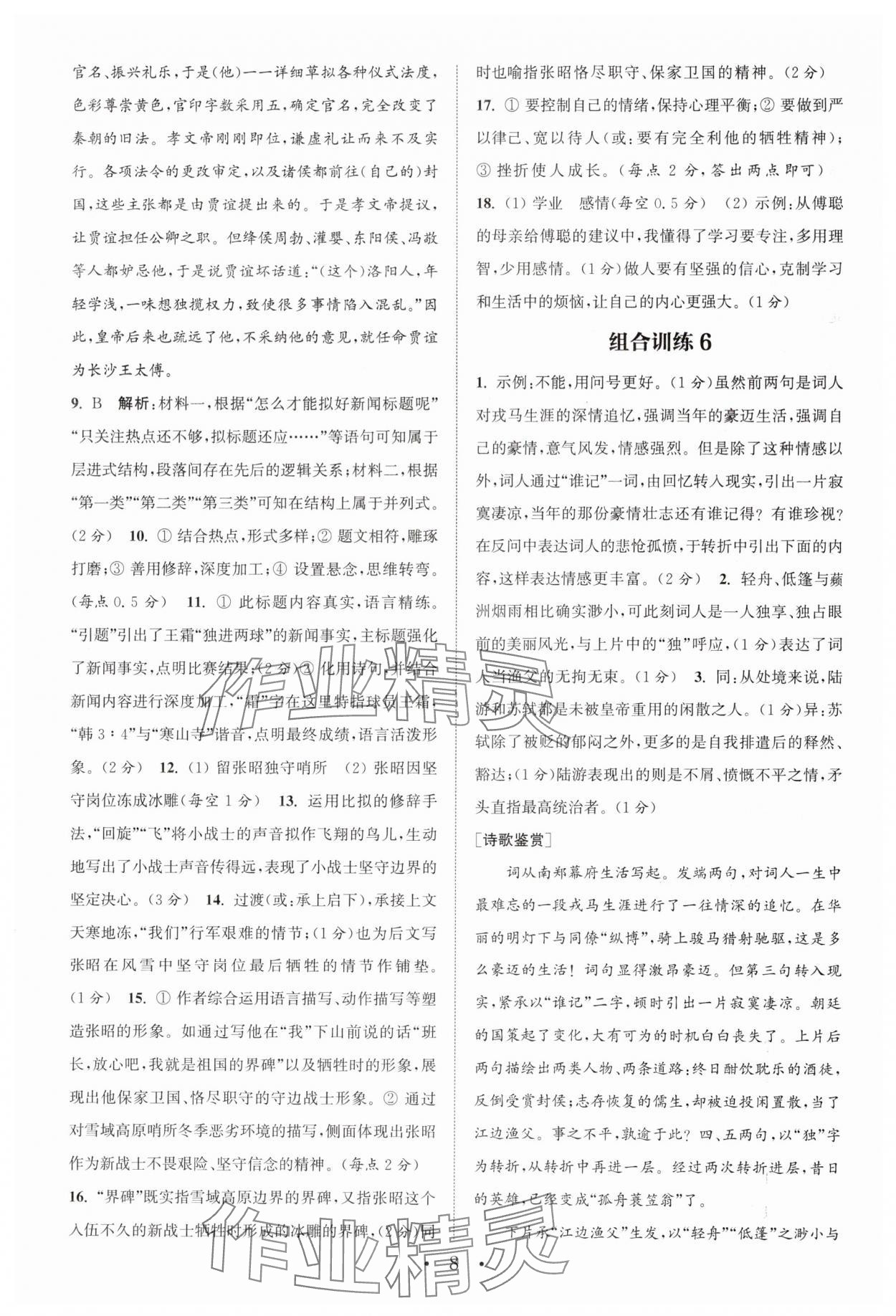 2025年通城學(xué)典組合訓(xùn)練中考版語文蘇州專版 第8頁