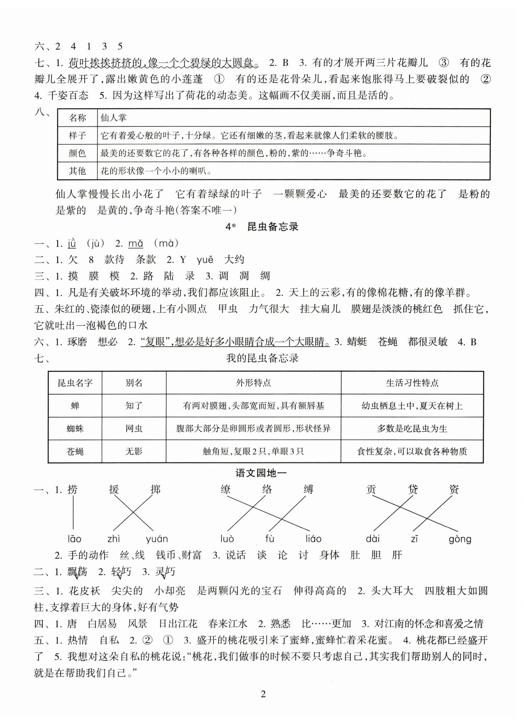 2024年金椰風(fēng)新課程同步練三年級語文下冊人教版 第2頁