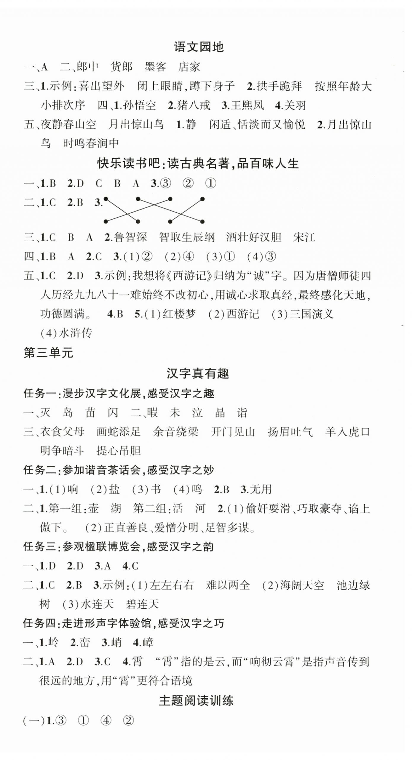 2025年?duì)钤刹怕穭?chuàng)優(yōu)作業(yè)100分五年級(jí)語(yǔ)文下冊(cè)人教版貴州專版 參考答案第4頁(yè)