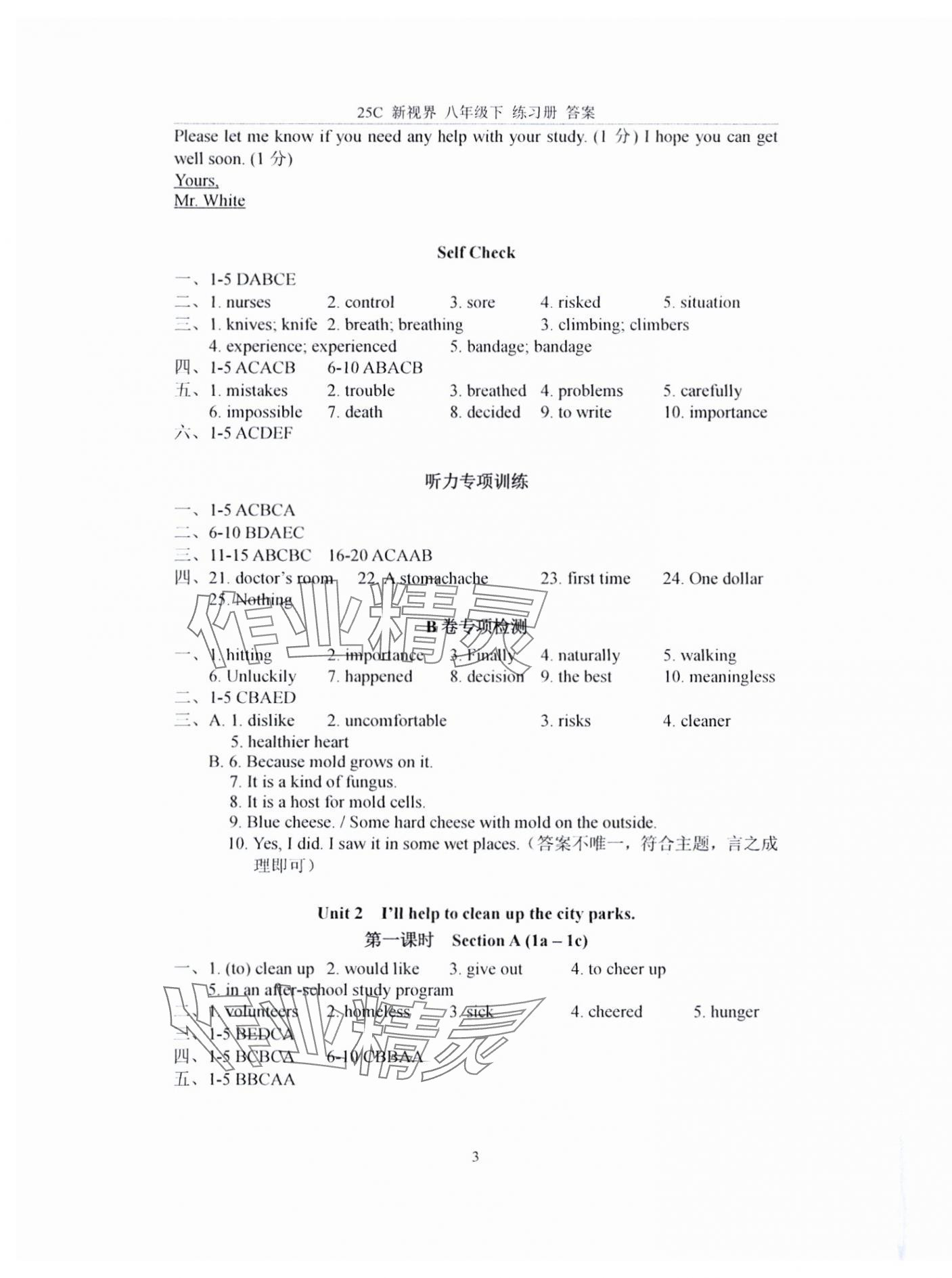 2025年新视界初中英语八年级英语下册人教版 第3页