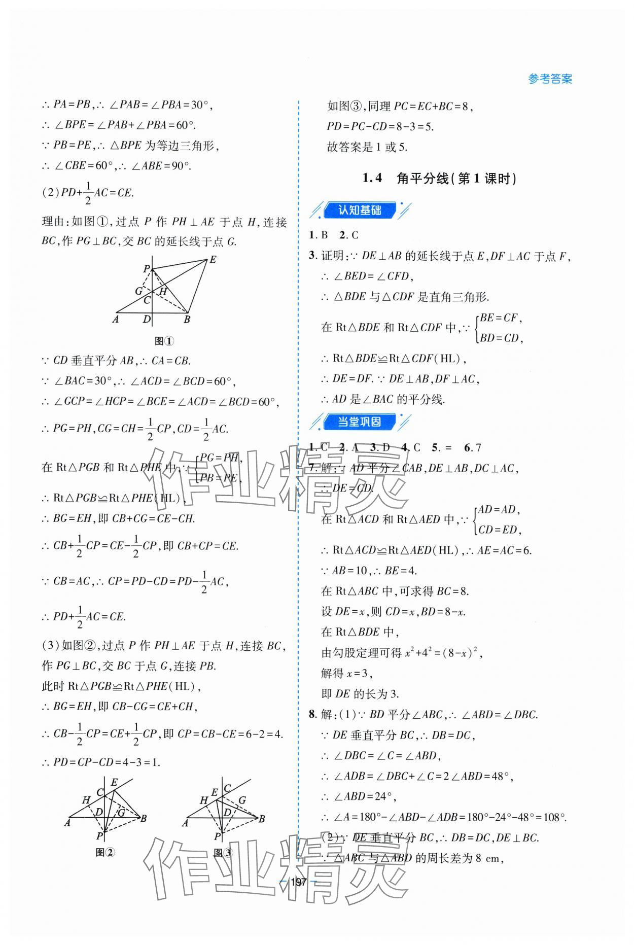 2025年新課堂學(xué)習(xí)與探究八年級數(shù)學(xué)下冊北師大版 參考答案第10頁
