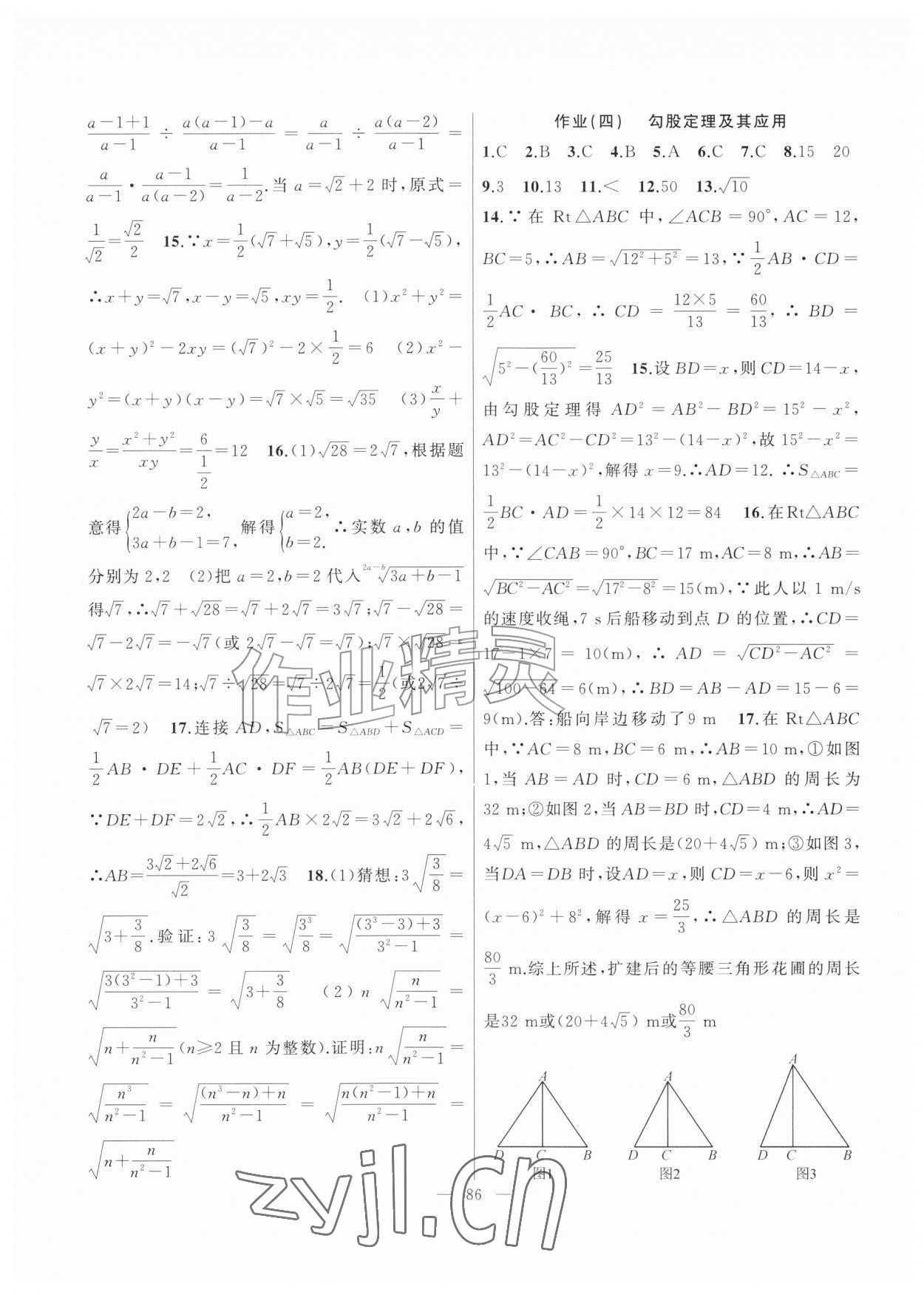 2026年暑假作业新疆青少年出版社八年级数学人教版&nbsp;第2页