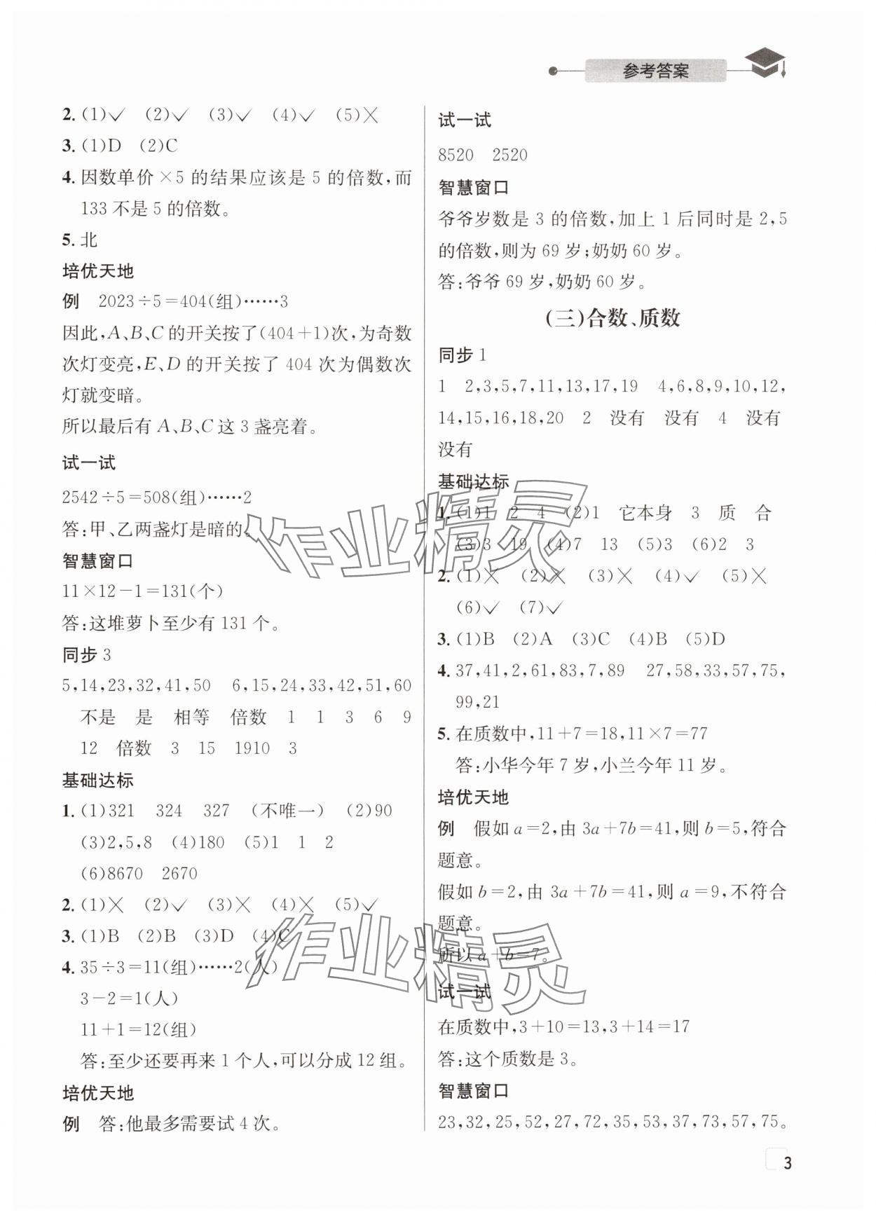 2025年數學愛好者同步到培優五年級下冊西師大版 第3頁