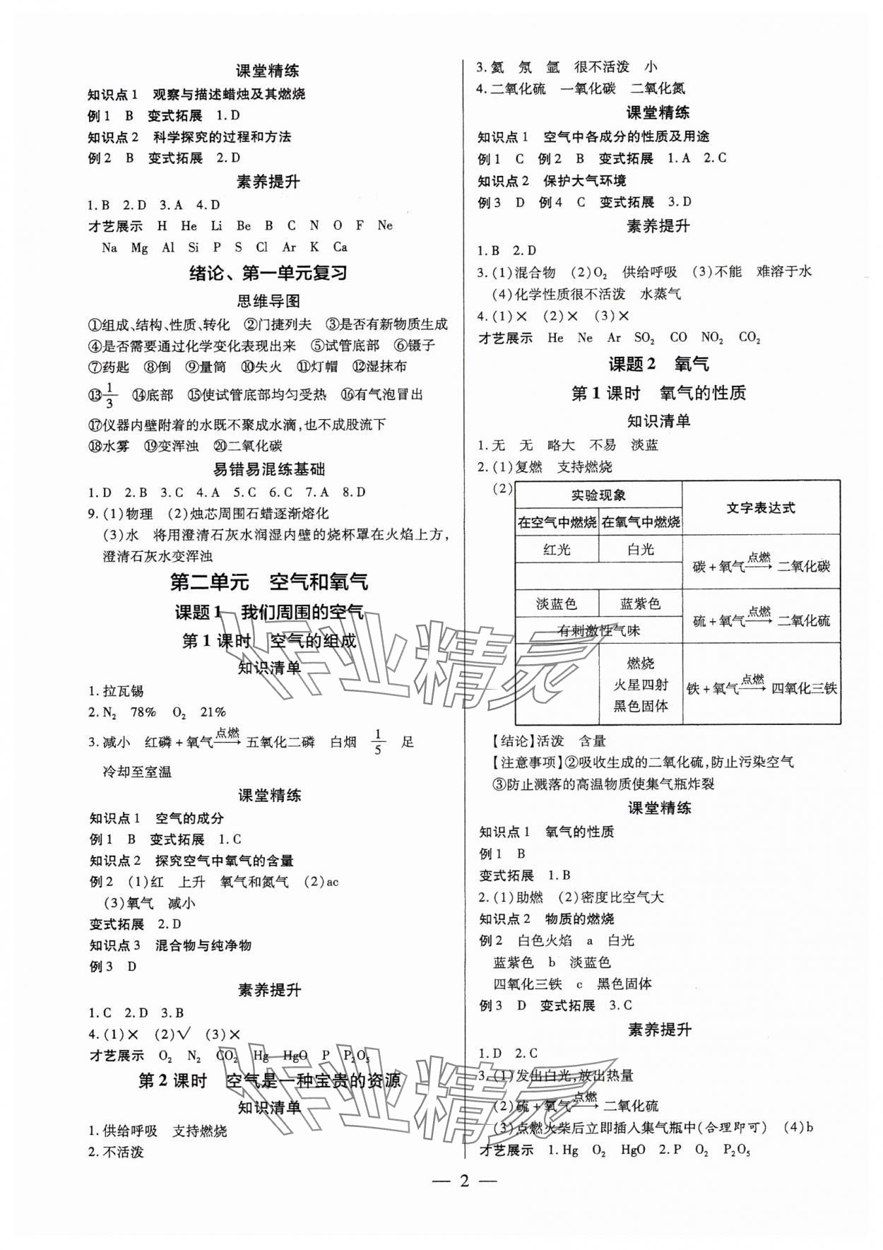 2025年領跑作業(yè)本九年級化學全一冊人教版廣東專版 第2頁