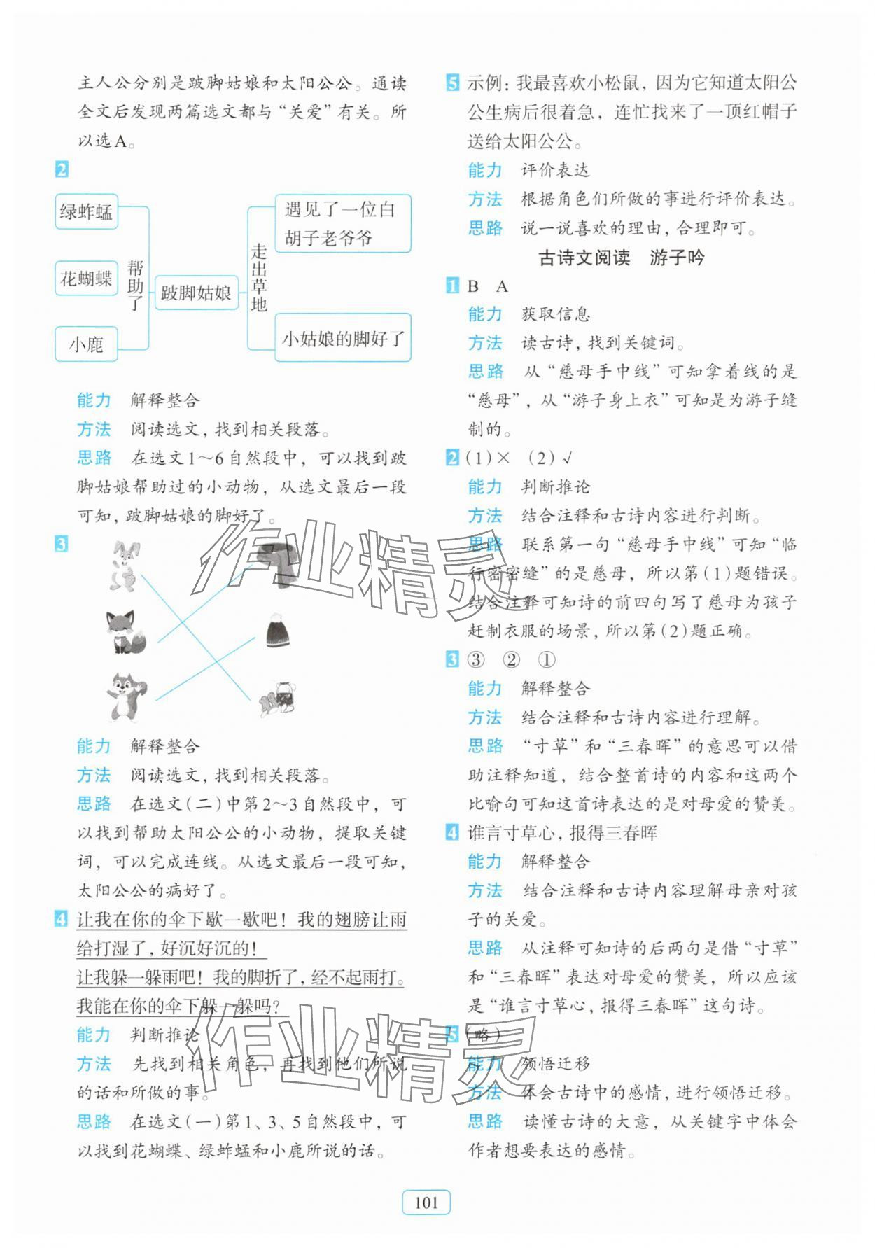 2025年知行合阅读主题拓展训练二年级语文下册人教版&nbsp;第5页