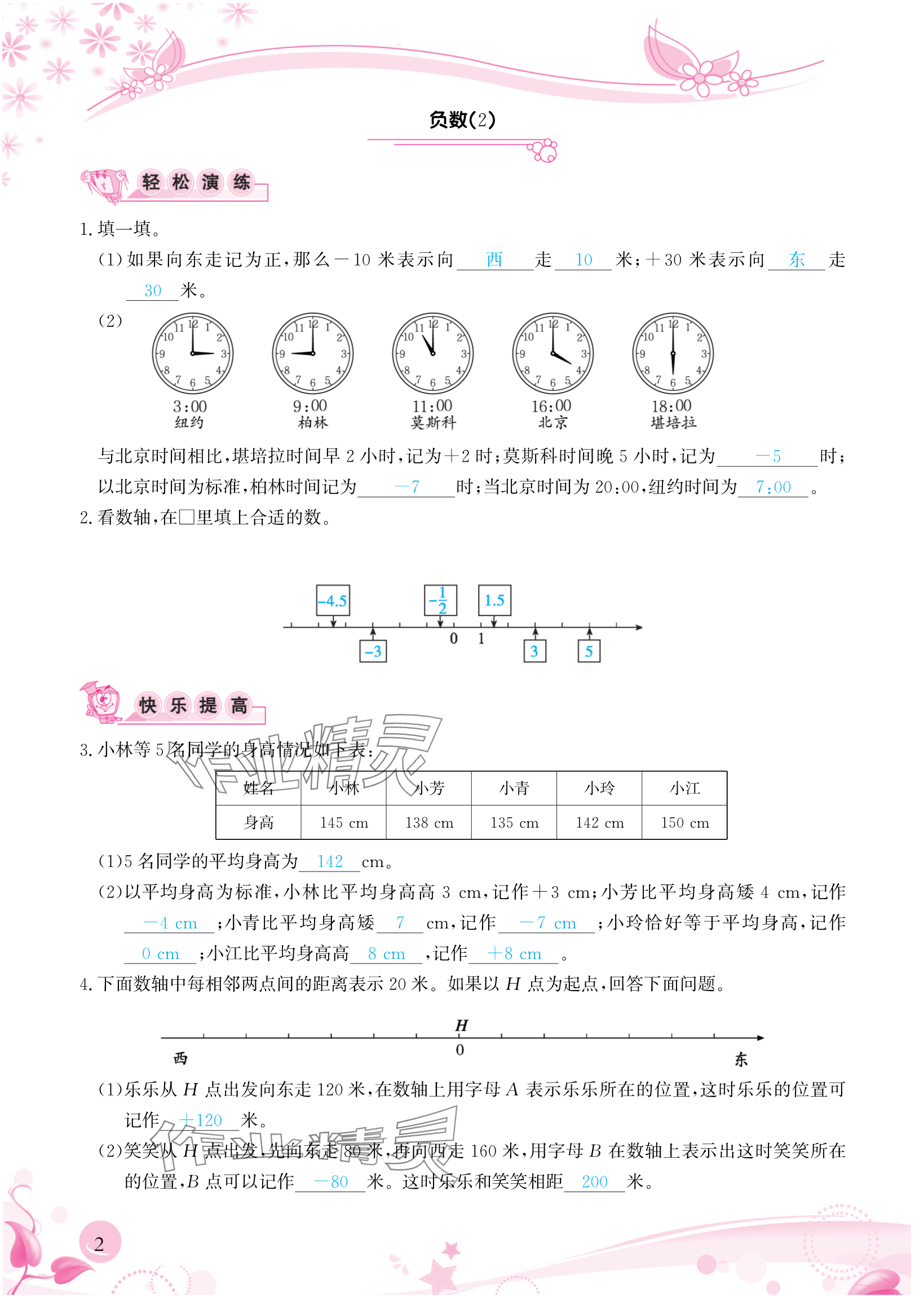 2024年小學(xué)生學(xué)習(xí)指導(dǎo)叢書六年級數(shù)學(xué)下冊人教版 參考答案第2頁