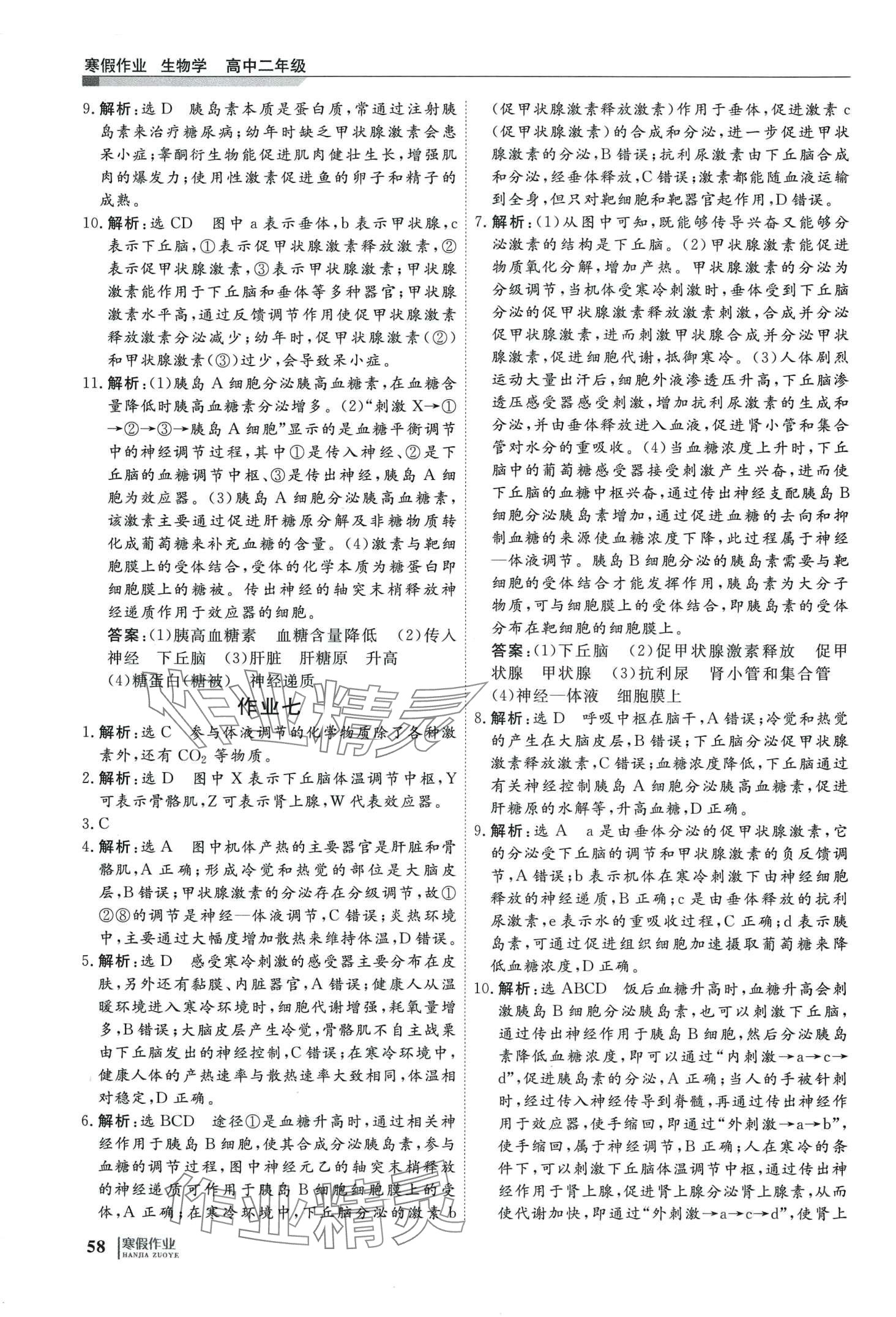 2024年自主學(xué)習(xí)假期刷題計(jì)劃高二生物 第6頁