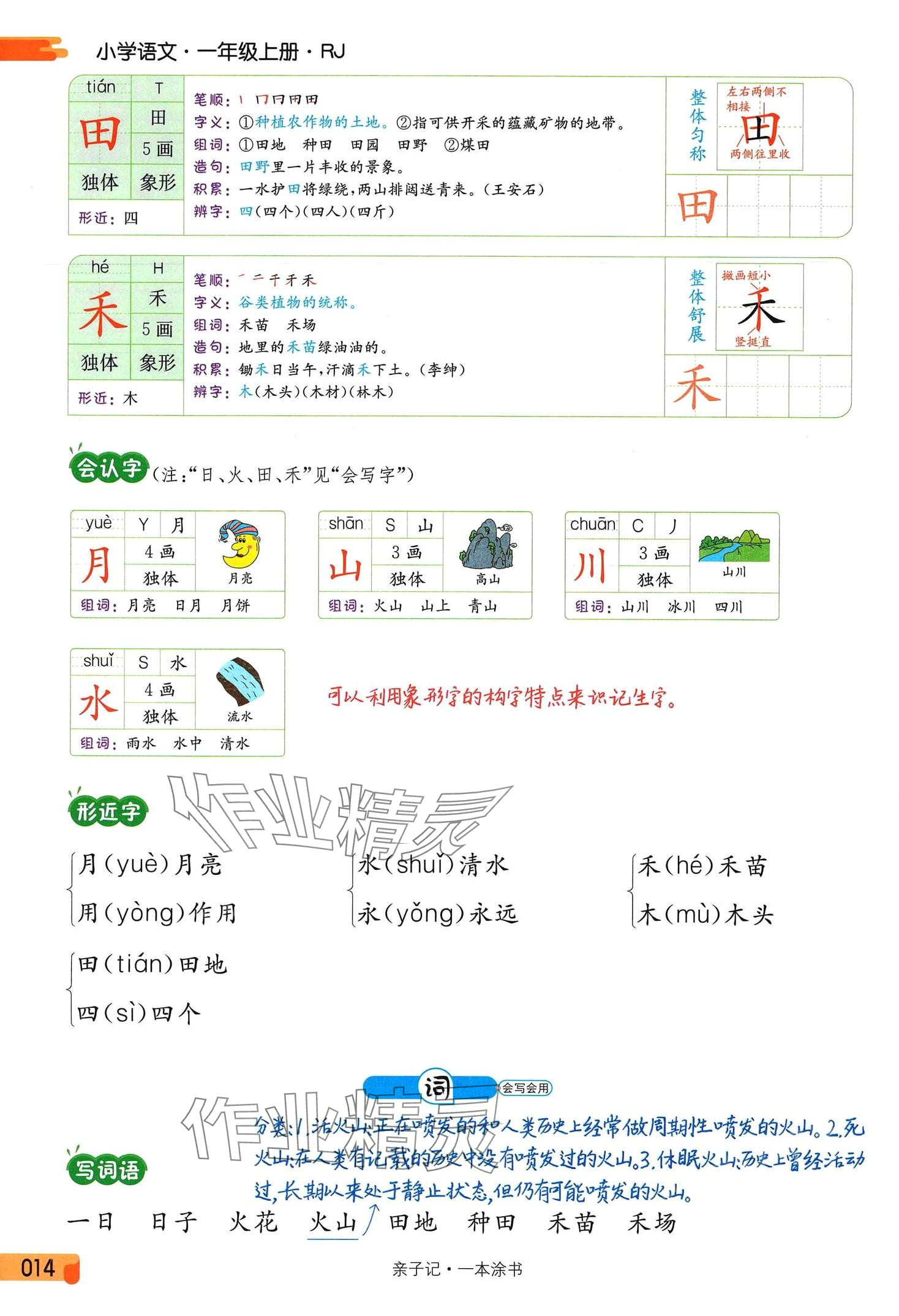 2024年教材课本一年级语文上册人教版 第14页