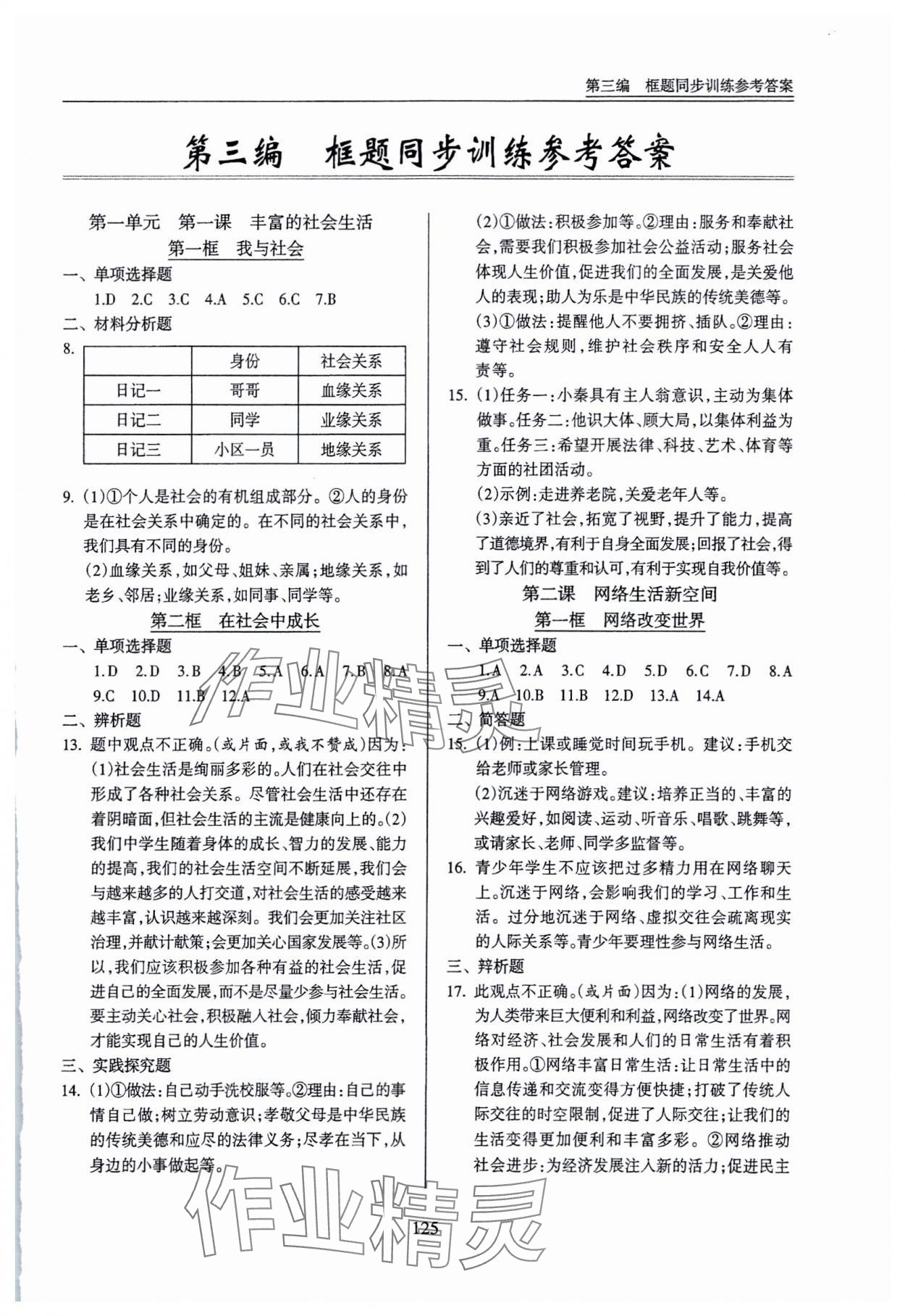 2023年道德與法治一本通新導(dǎo)學(xué)與同步訓(xùn)練八年級上冊人教版 第1頁