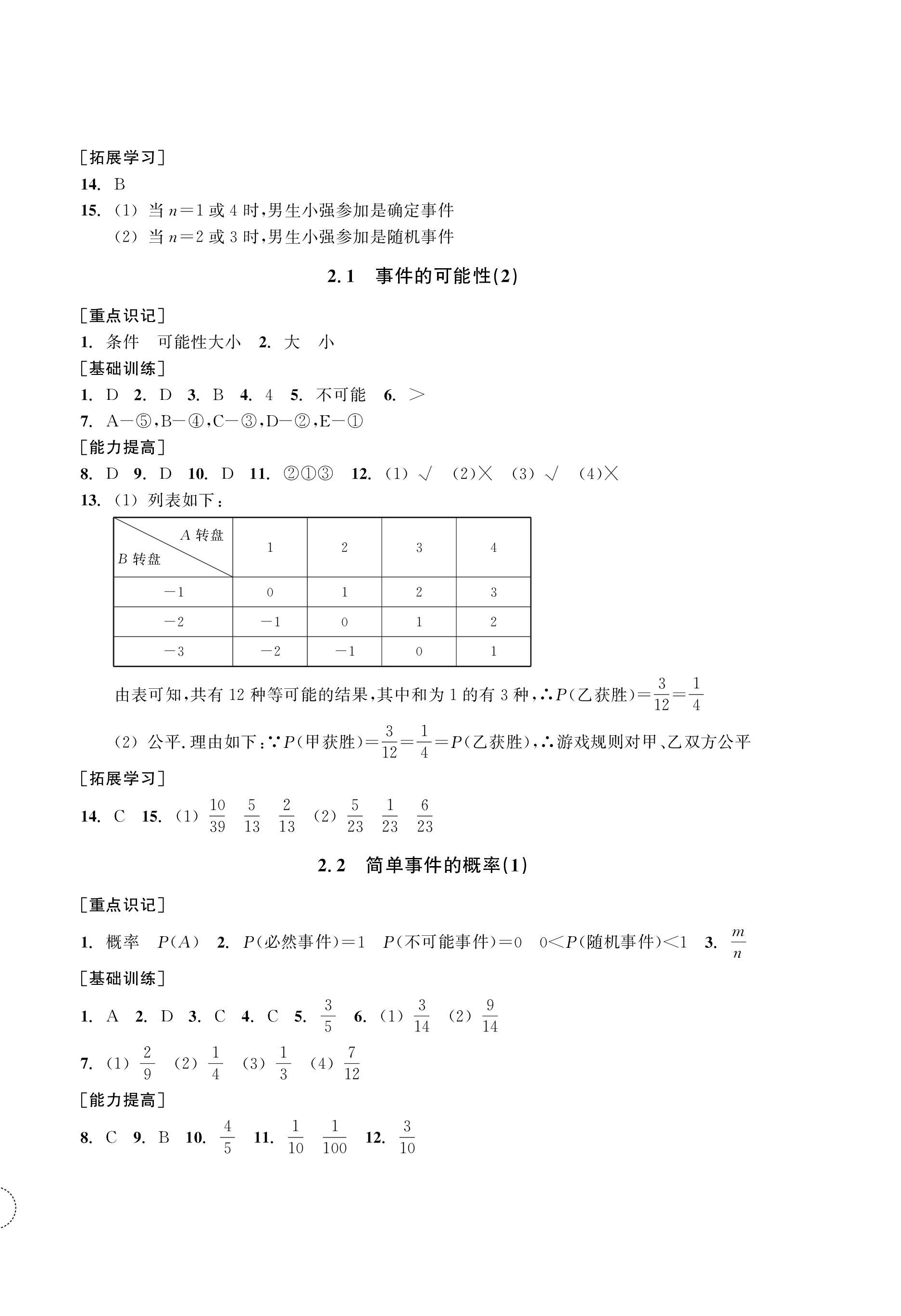 2023年單元學(xué)習(xí)指導(dǎo)與練習(xí)九年級(jí)數(shù)學(xué)上冊(cè)浙教版 第8頁