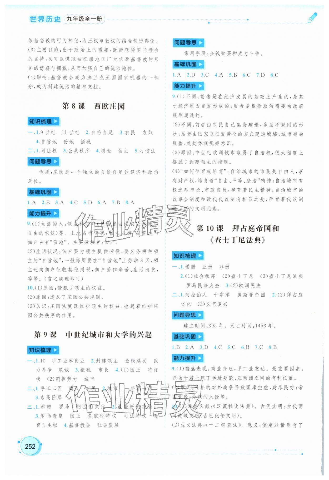 2025年新课程学习与测评同步学习九年级历史全一册人教版 第4页