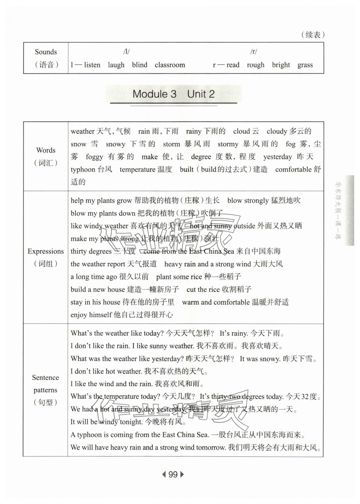 2024年華東師大版一課一練五年級英語下冊滬教版 參考答案第9頁